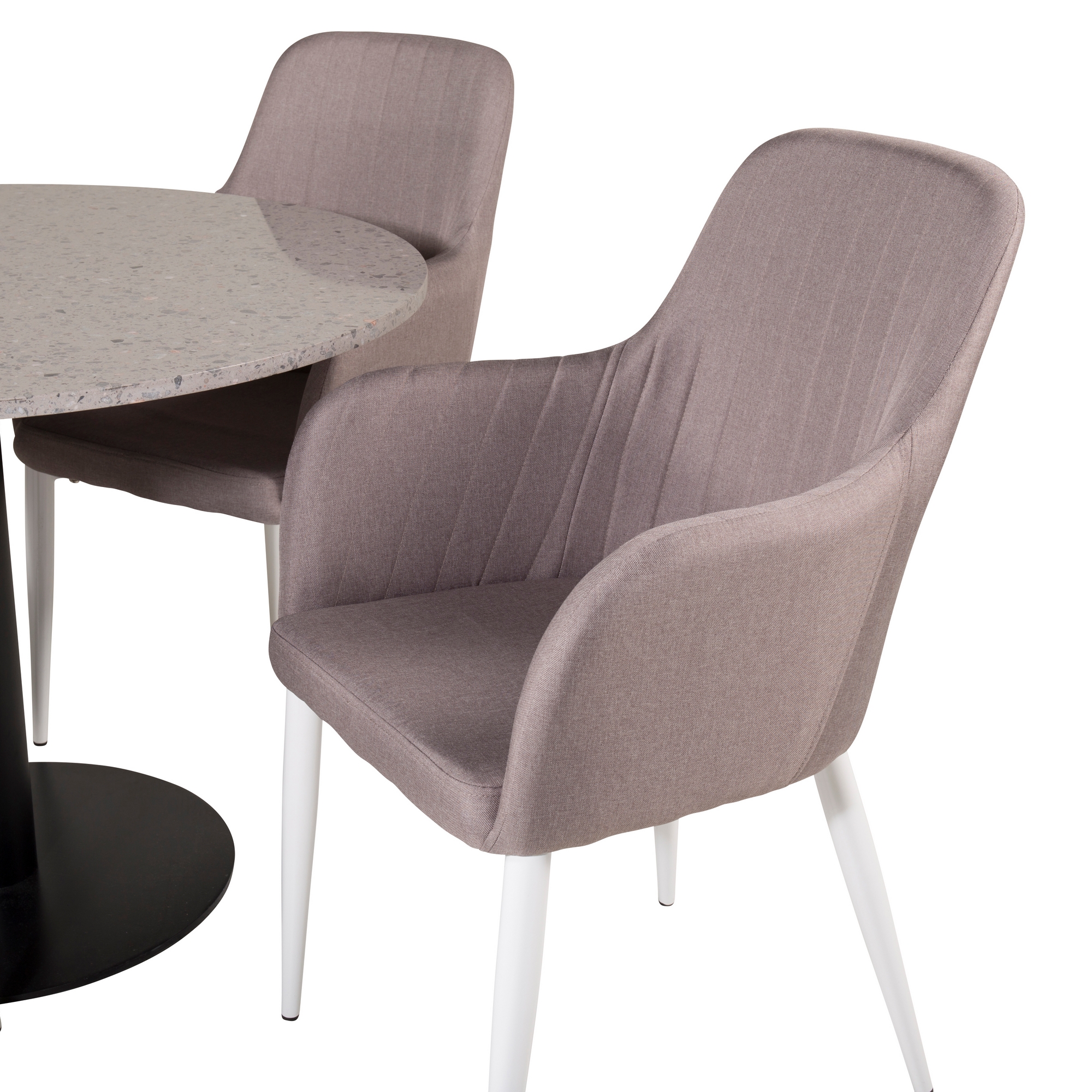 Matgrupp Venture Home Roxanna Grå Bord med 4 Corina Stolar