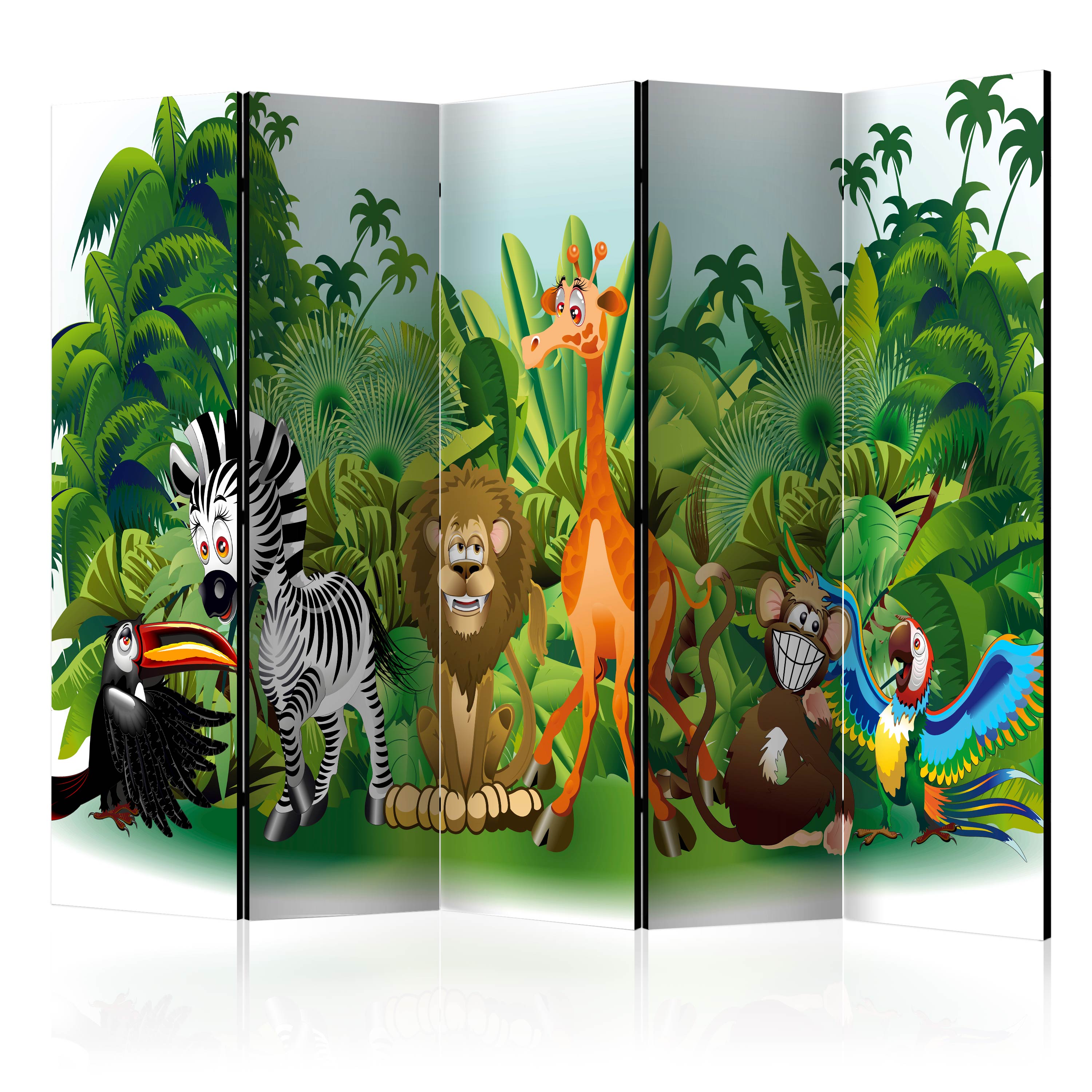 Rumsavdelare Skärmvägg Arkiio Jungle Animals II 225x172 cm
