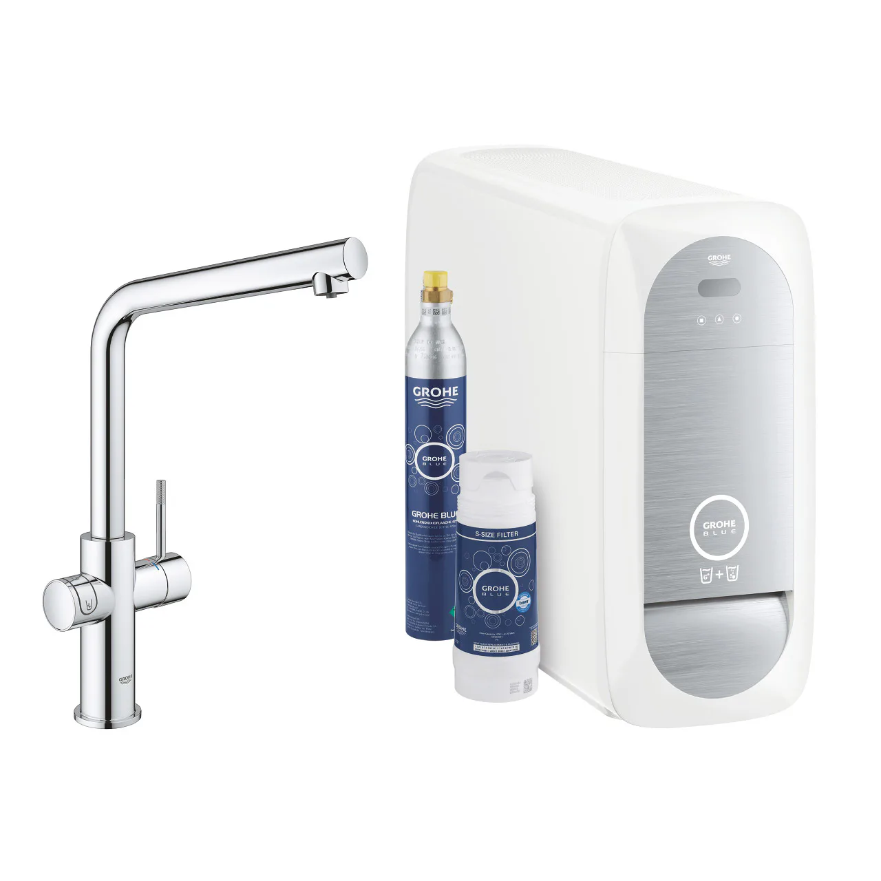 GROHE Blue Home ettgrepp kök L-pip, krom Krom