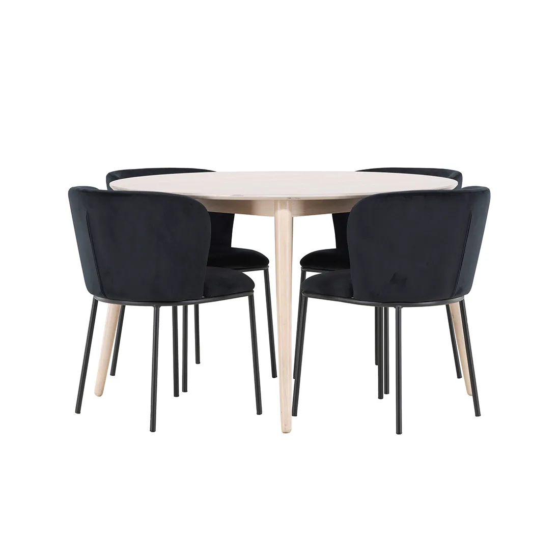 Matgrupp Venture Home Flora Ø120 cm med 4st Edina Matstolar