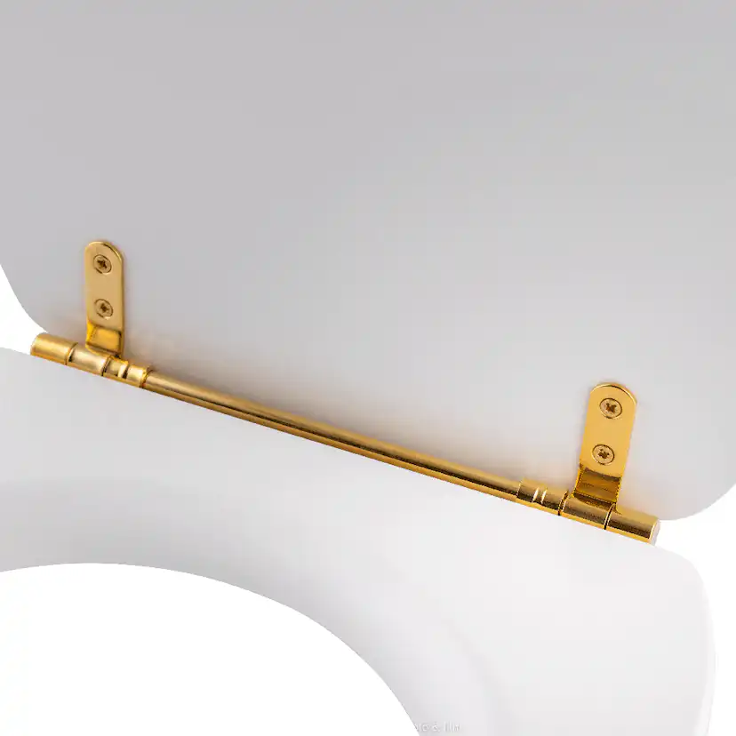 Toalettsits Lavabo Retro vit med mässingbeslag Vit