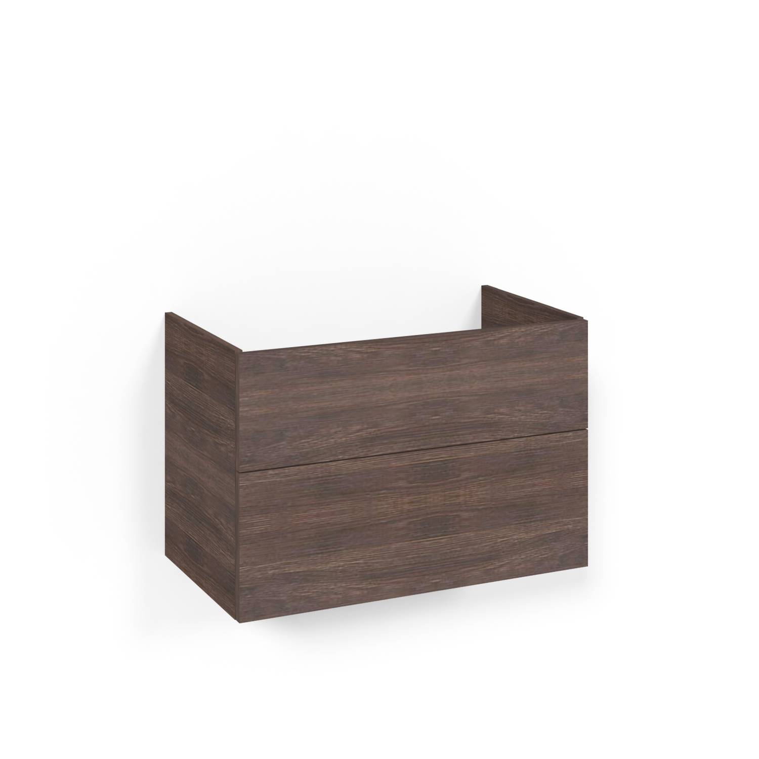 Crown Udel 80x45 Br.ask 2L Pla Bredd: 800, Brun Ek, Handtag: Nej