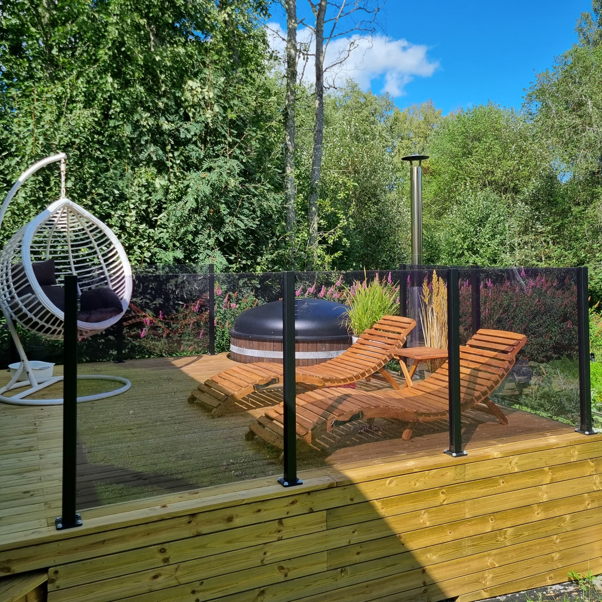 Glasräcke Green Land Patio Klar Glas