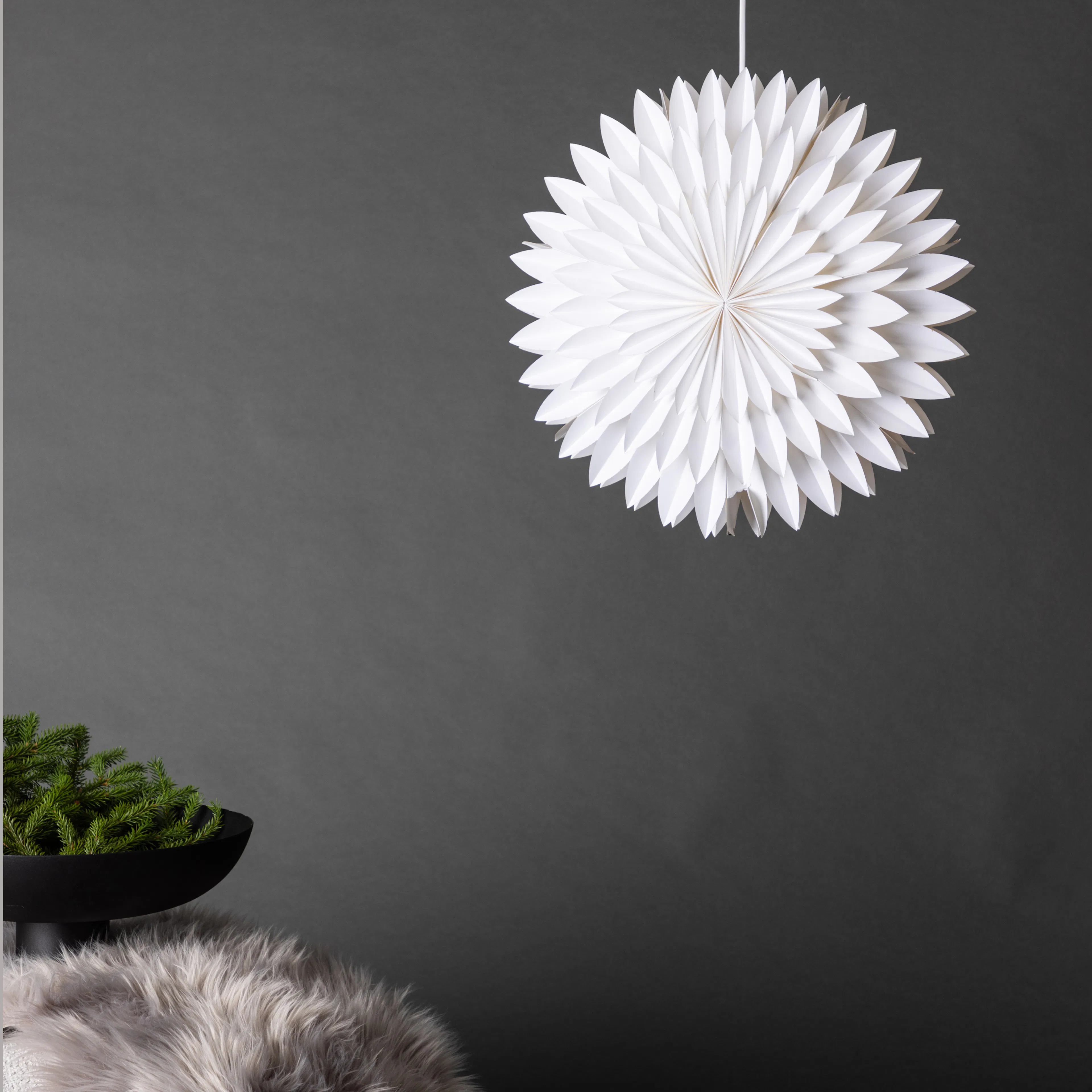 Storlien 46cm Pendant Lamp - White /  White 46 cm
