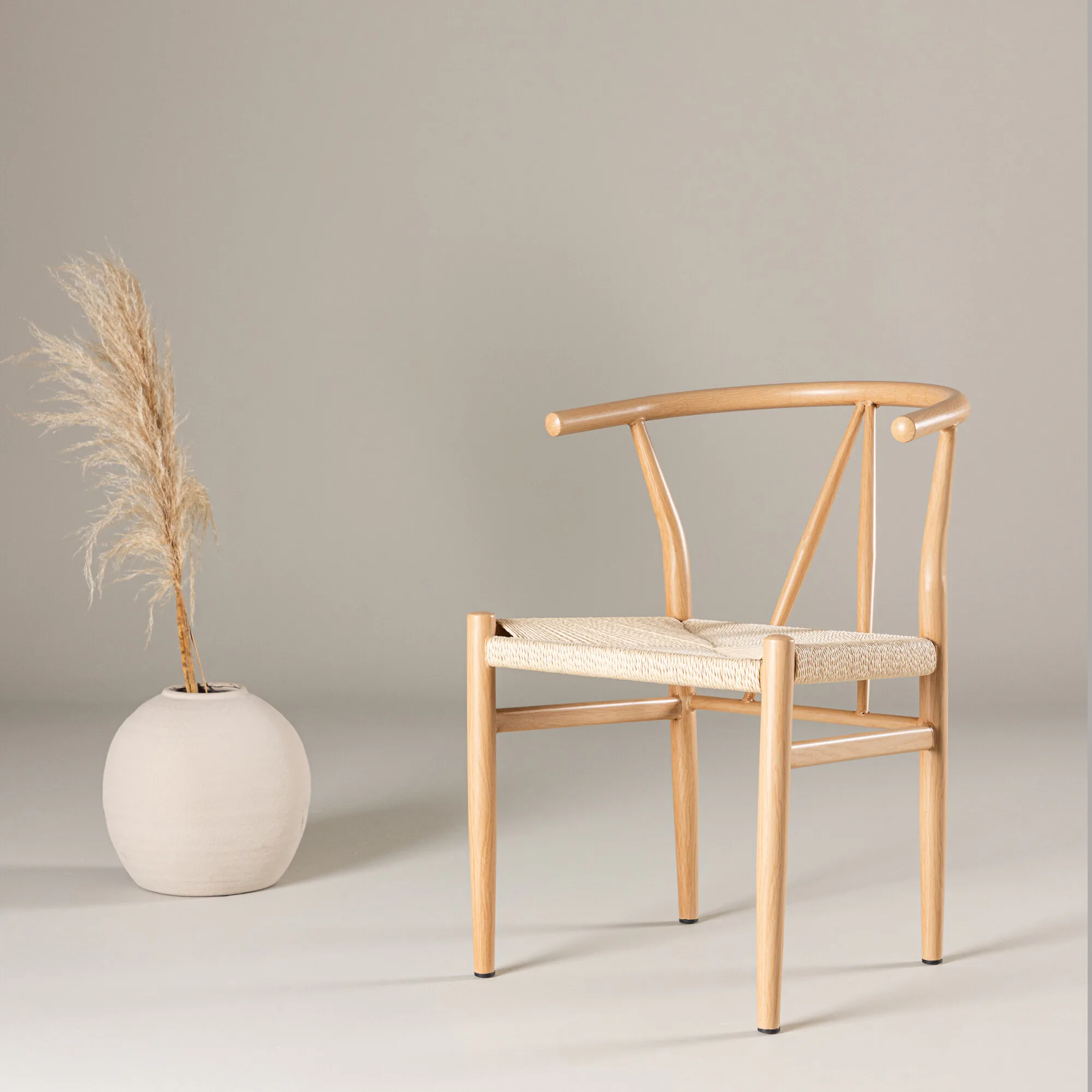 Alfons Dining Chair - Natural / Beige Rope Beige