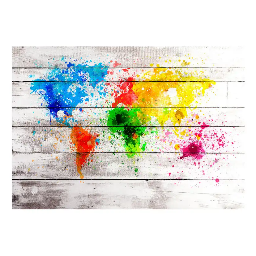 Fototapet Arkiio Självhäftande World Map Colourful Blot