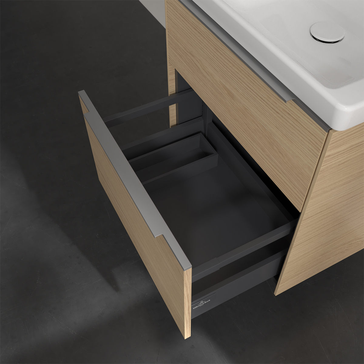 Tvättställsskåp Villeroy & Boch Subway 3.0 med 2 Lådor