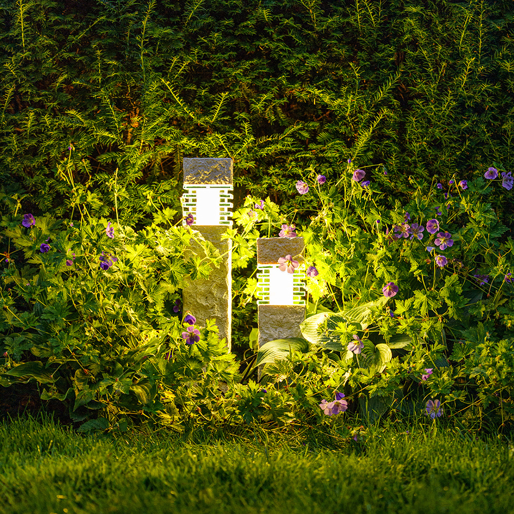 Pollare Gardenlights Titan Stenstolpe LED Utebelysning