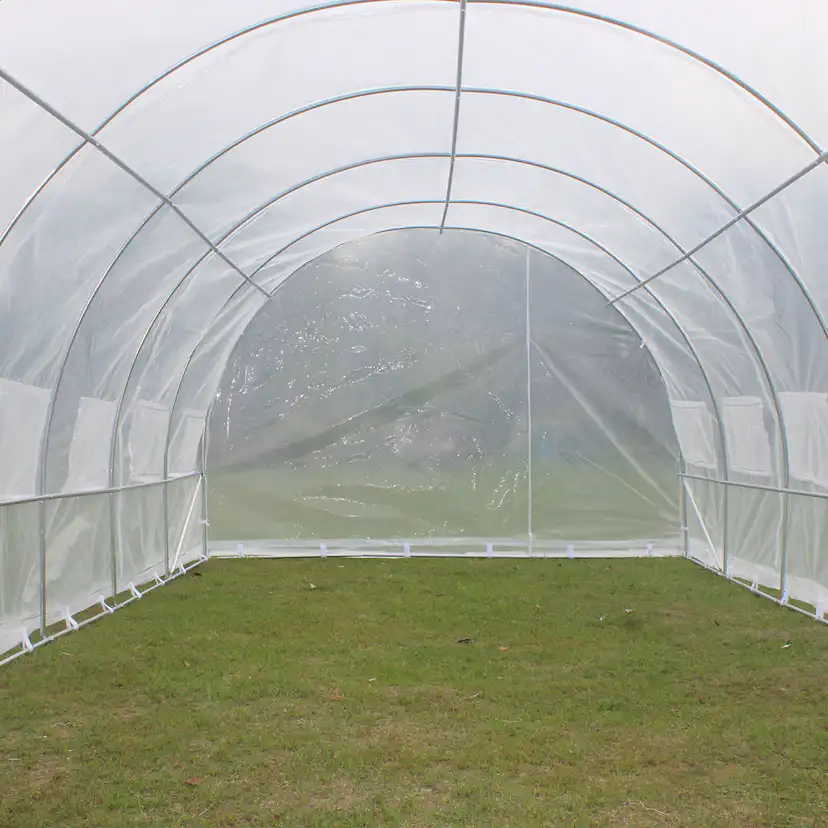 Tunnelväxthus 18m2-PE Transparent Transparent