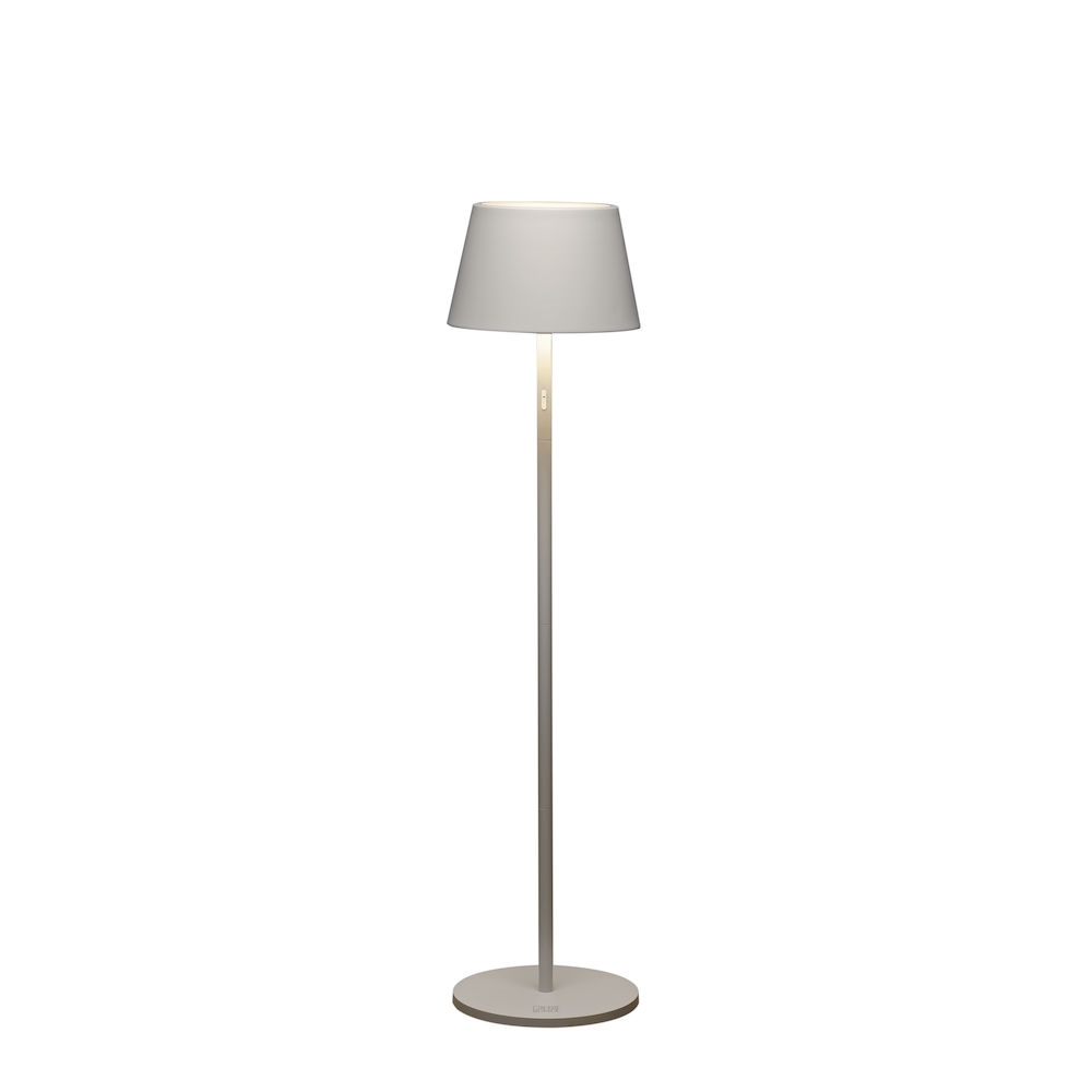 Pomezia golvlampa USB vit Vit