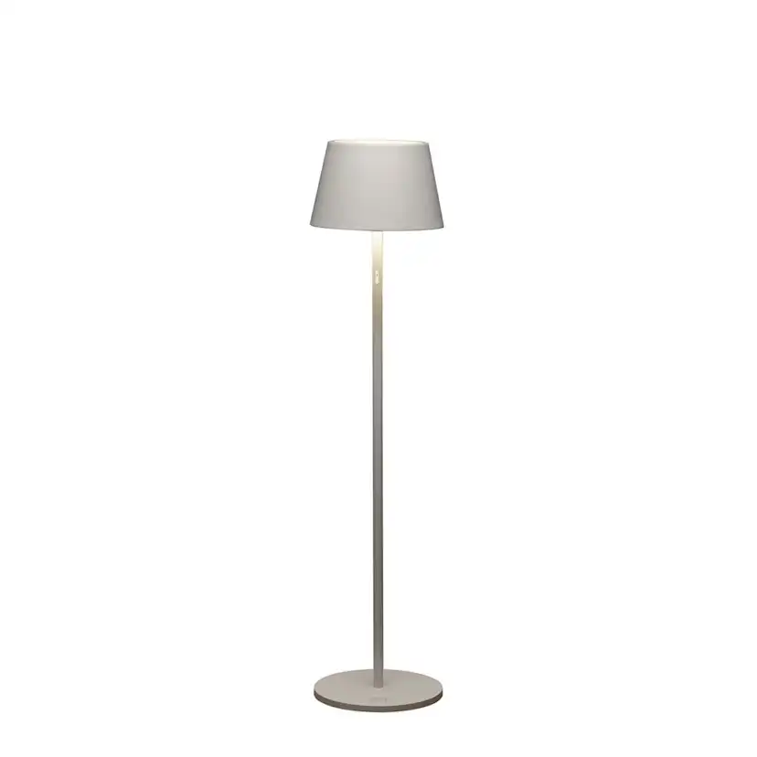 Pomezia golvlampa USB vit Vit