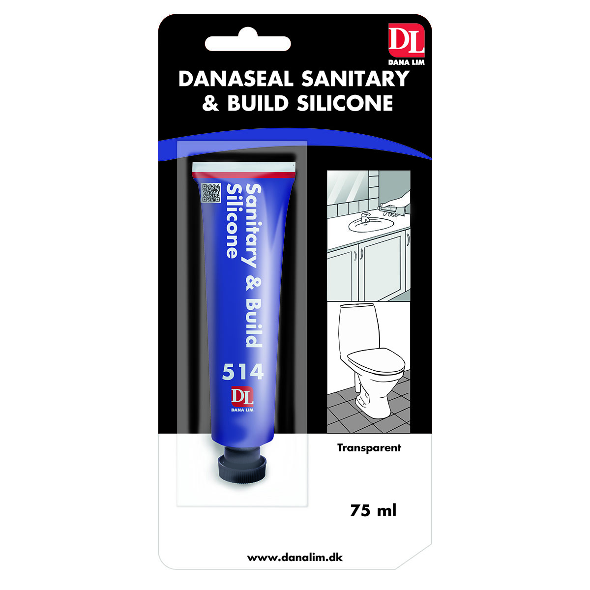 Våtrumssilikon Danalim 514 75 ml