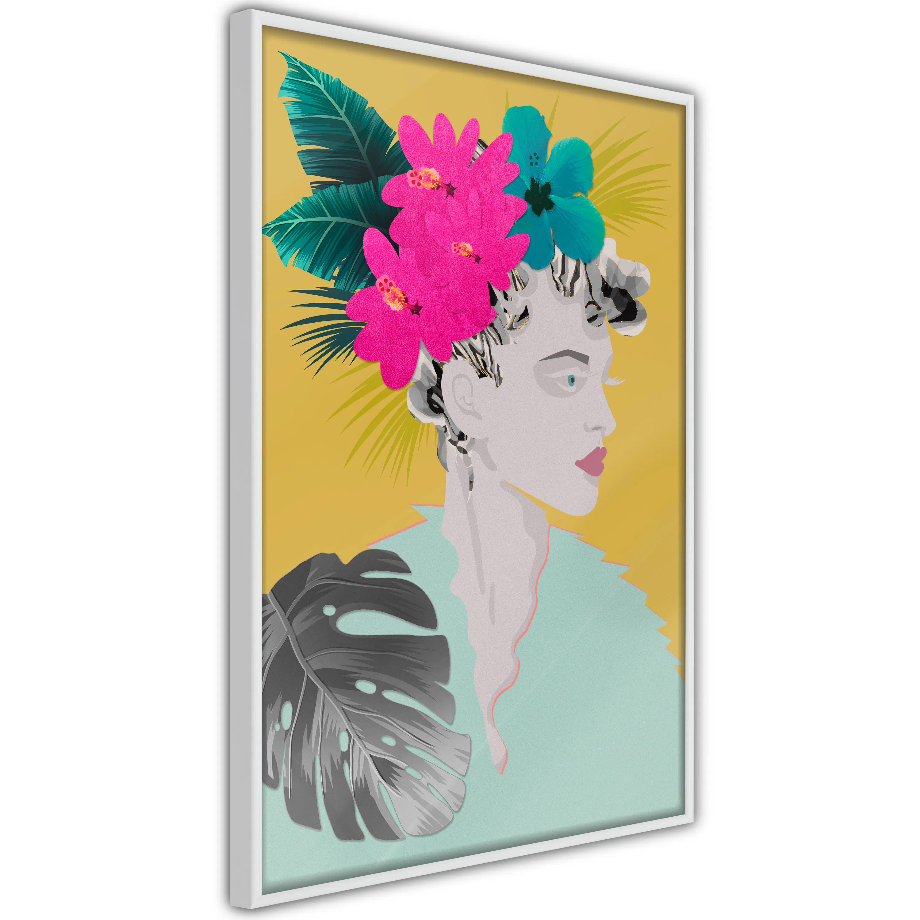 Poster Artgeist Affisch Flowers In The Hair