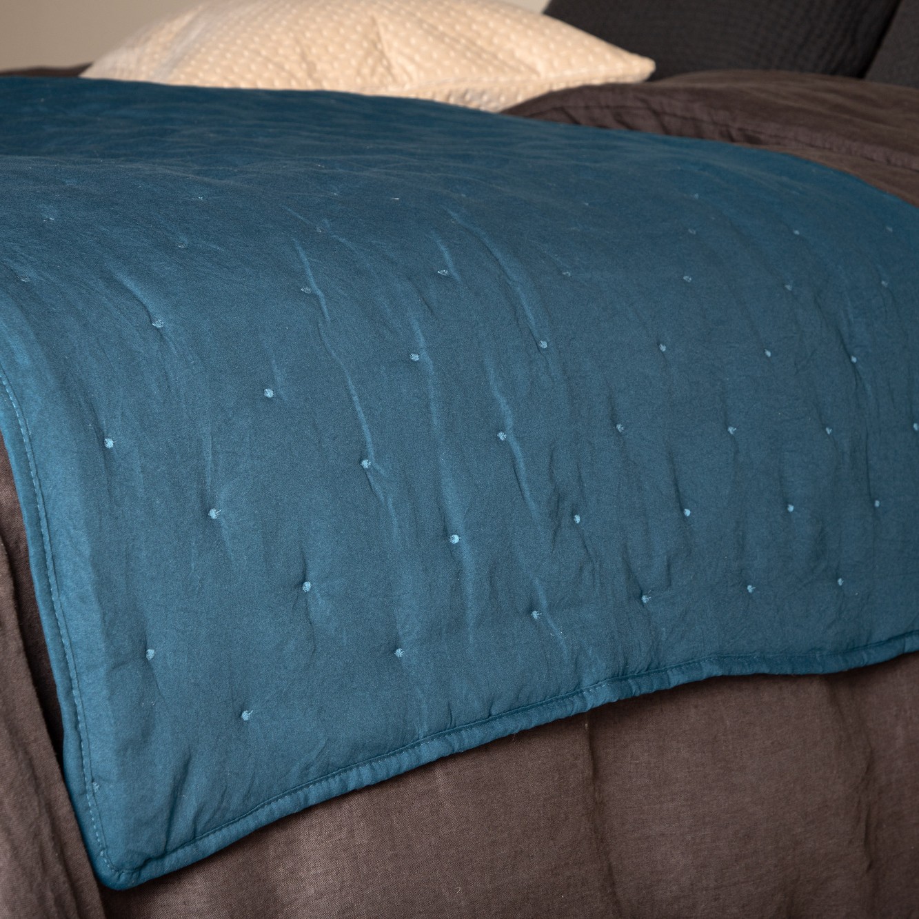 Sally Bedspread Microfiber - Blue / - 180*80 Blå, Mått: 180x80 cm