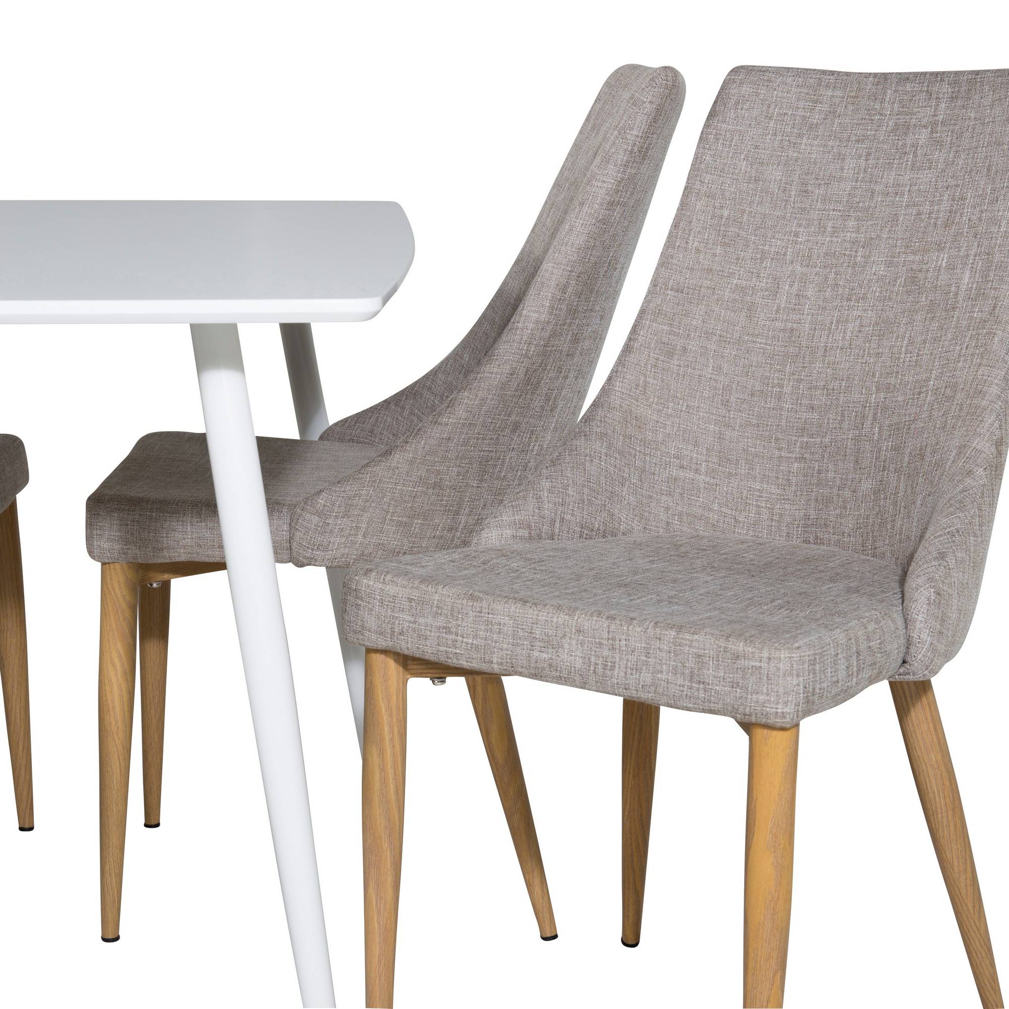 Matgrupp Basic Home Ypas Rektangulärt Matbord 120 cm med 4 Ludvig Stolar