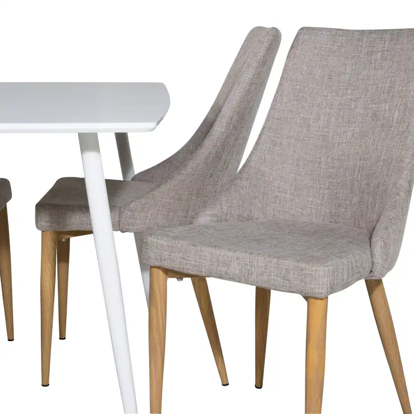 Matgrupp Basic Home Ypas Rektangulärt Matbord 120 cm med 4 Ludvig Stolar
