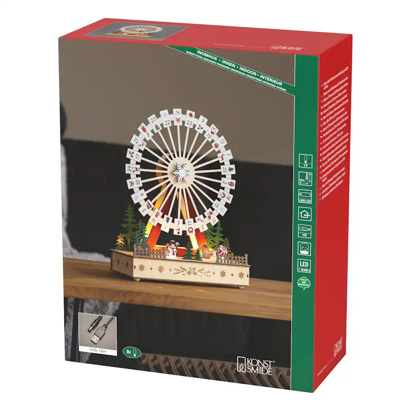 Juldekoration Gnosjö Konstsmide Siluett Kalender LED Batteridriven/USB