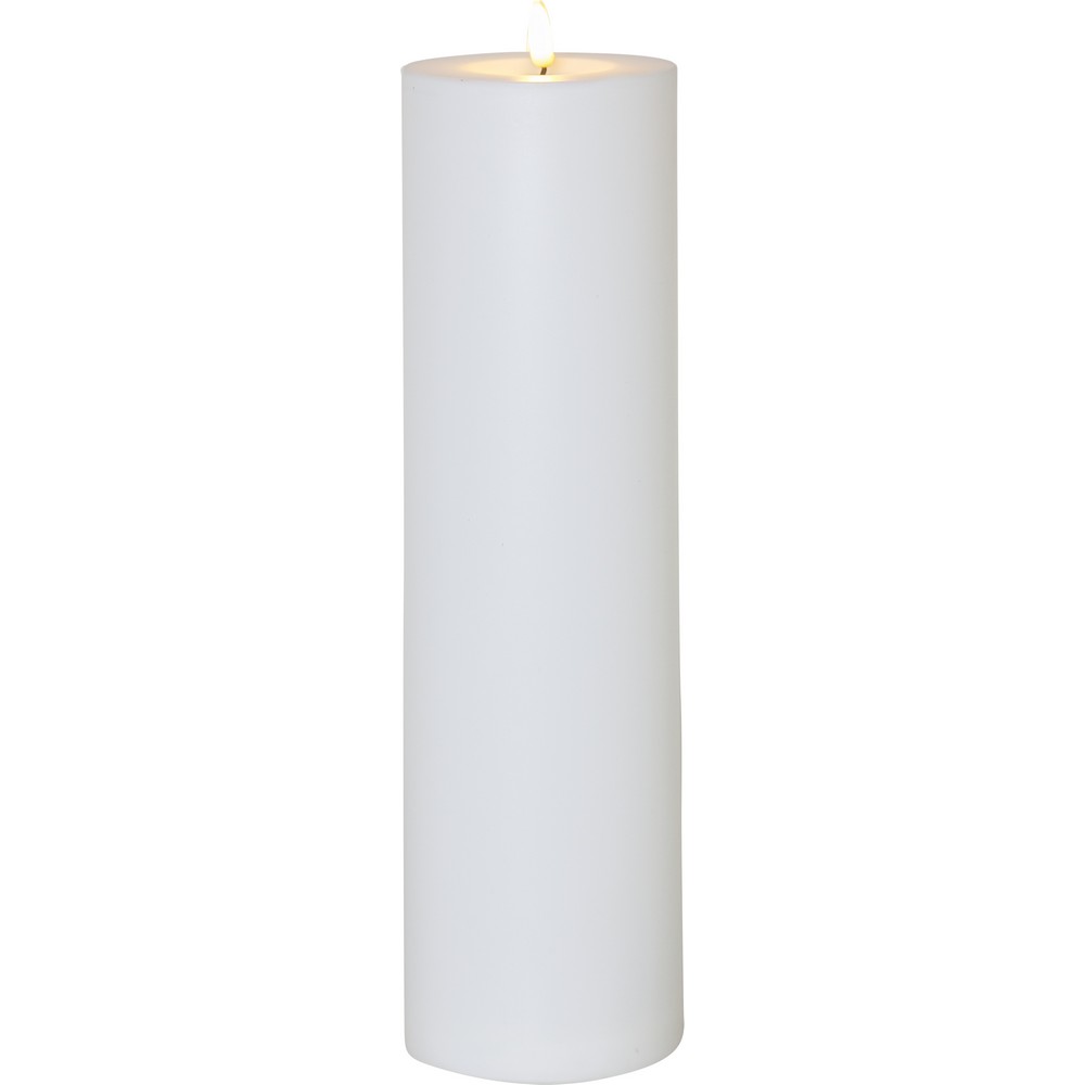 LED-Ljus Star Trading Flamme Rak Vit
