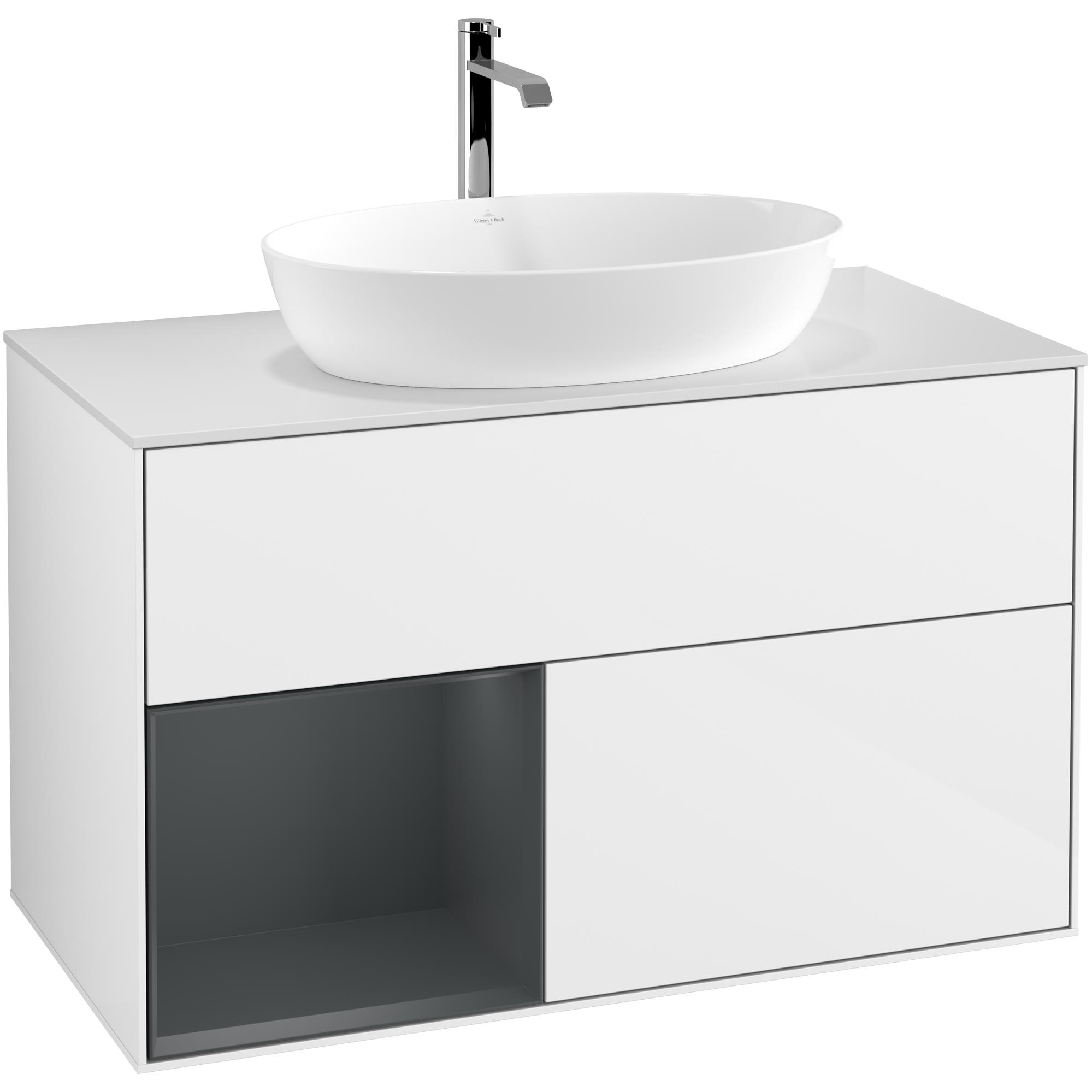 Tvättställsskåp Villeroy & Boch Finion med 2 Lådor Hylla och Bänkskiva för Fristående Tvättställ från Artis & Collaro