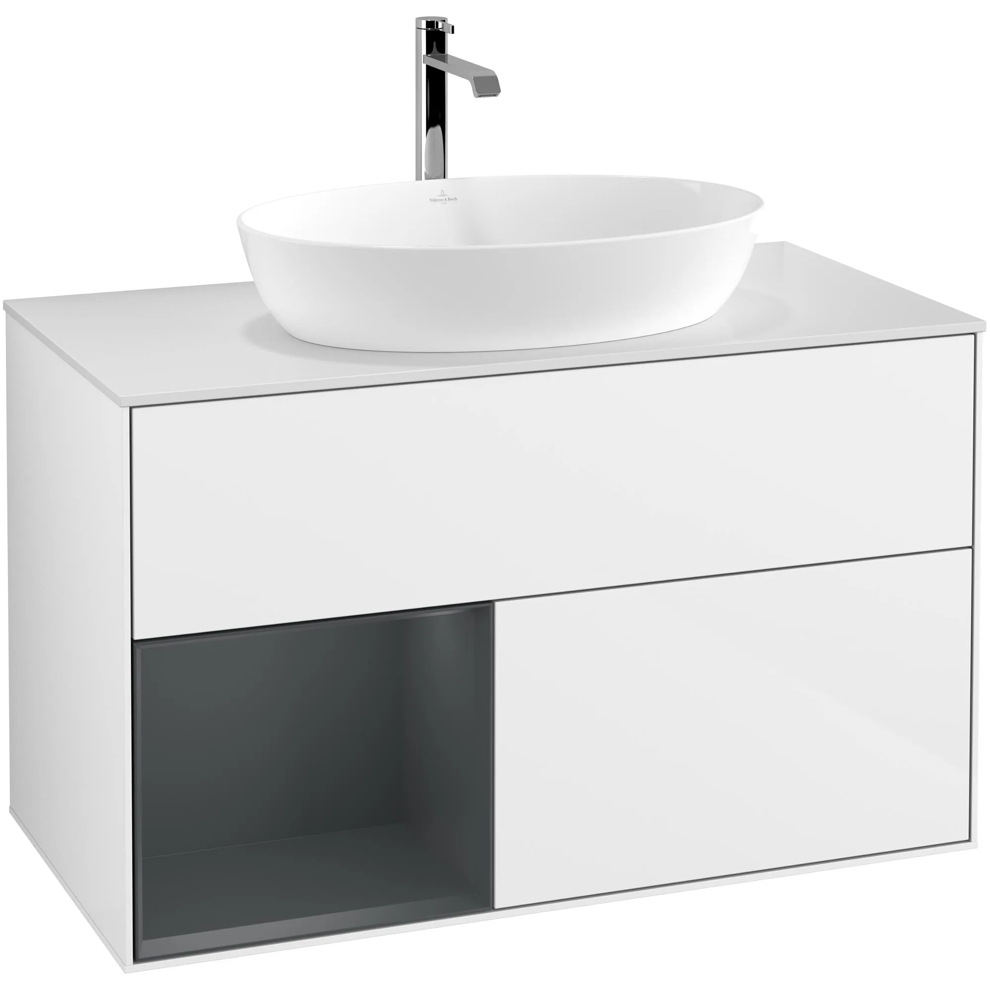 Tvättställsskåp Villeroy & Boch Finion med 2 Lådor Hylla och Bänkskiva för Fristående Tvättställ från Artis & Collaro