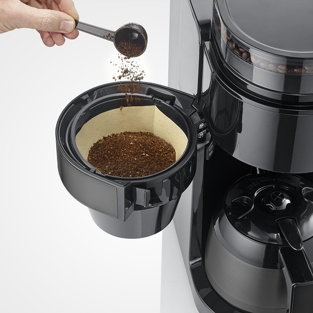 Kaffebryggare med kvarn Severin Dark Inox KA 4831