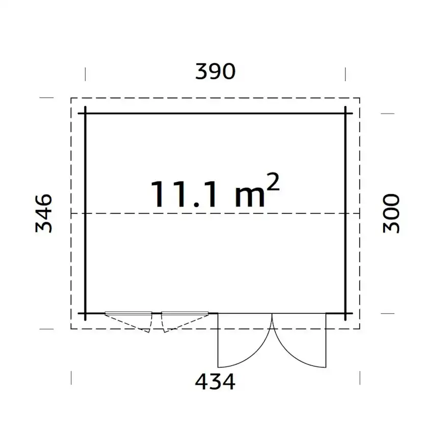Stuga Palmako Iris 11,1 m2