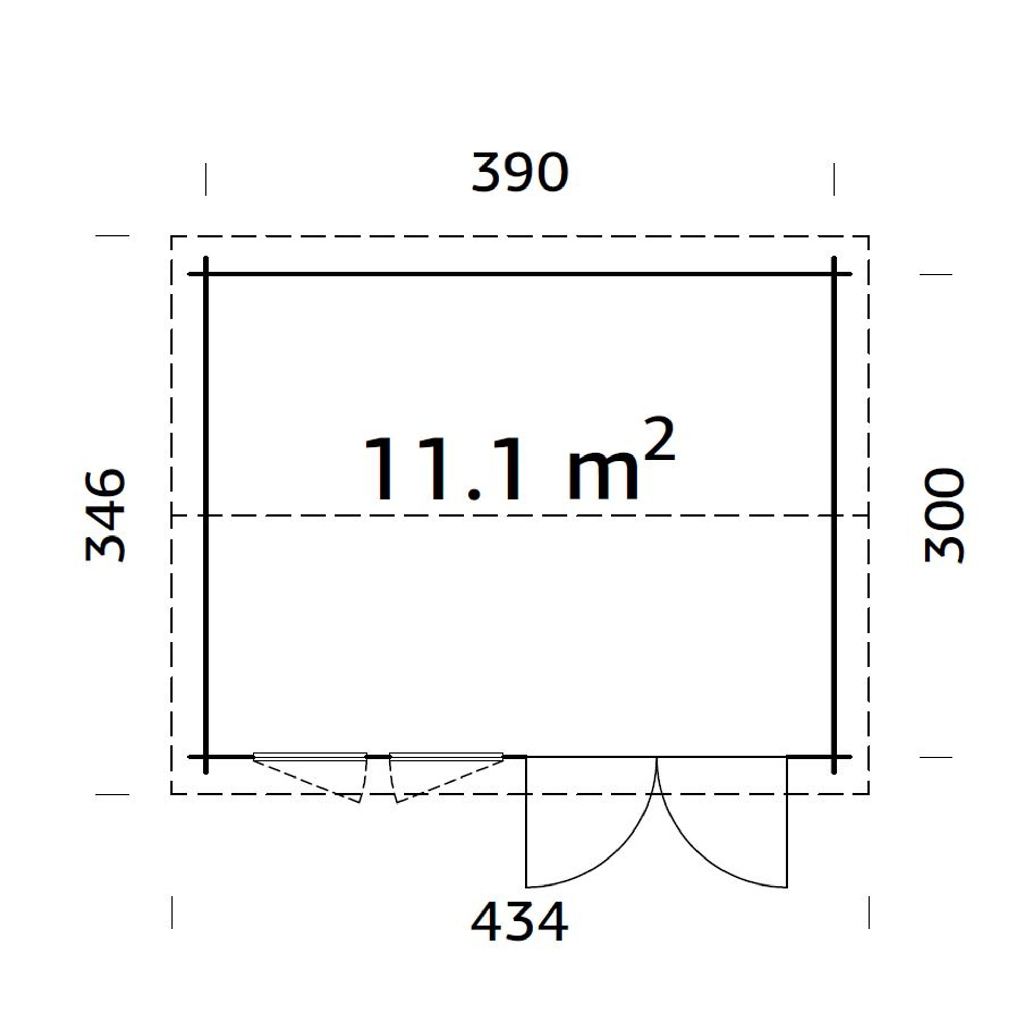 Iris 11,1 m2 Brun dippad