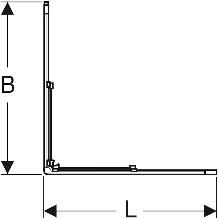 Duschvägg Contura Shower Space Rak