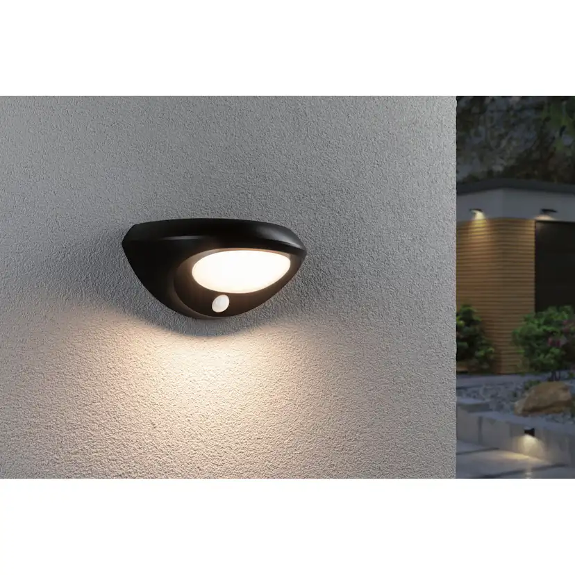 Fasadbelysning Solcell Paulmann Sorova LED med Skymningsstyrd rörelsedetektor IP44