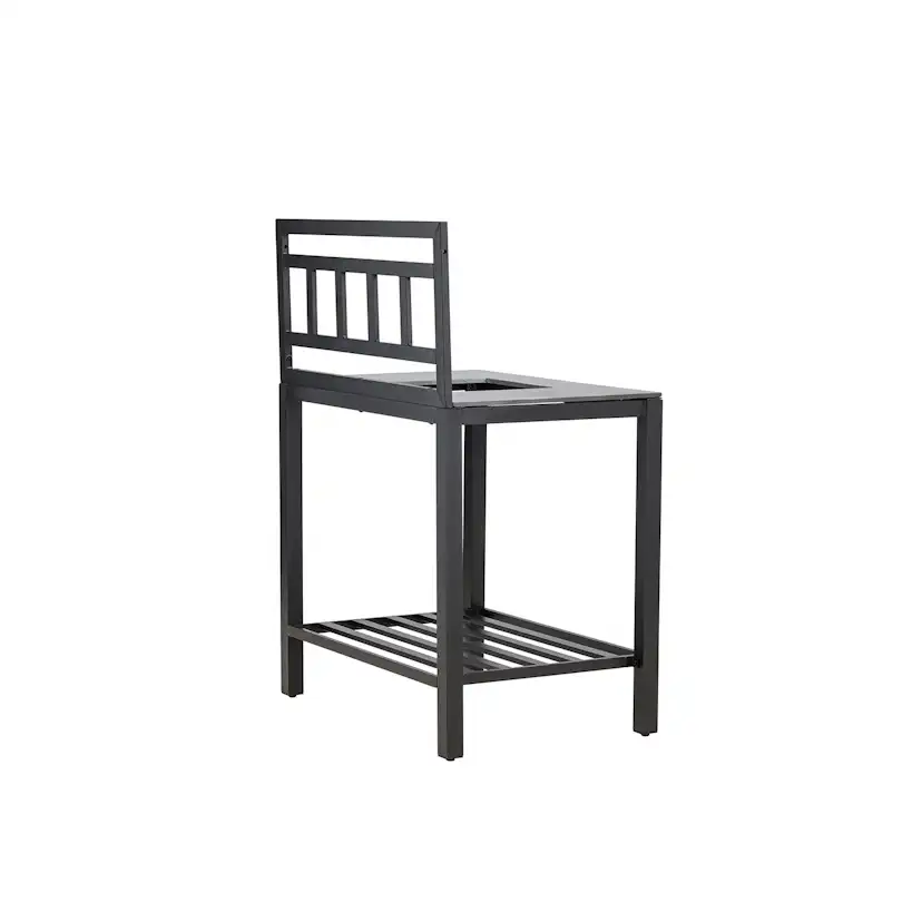 Alicante garden kitchen table with hole black/fiber concrete Med vaskhål