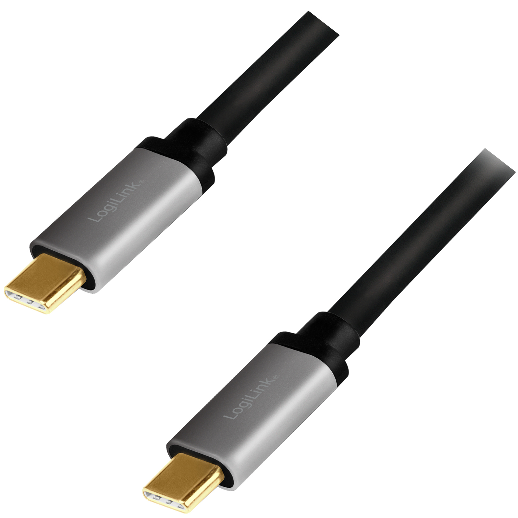 USB-C-kabel LogiLink USB 3.2 Gen2 PD 3.0 100W 10Gbps 4K/60Hz Alu 1 m
