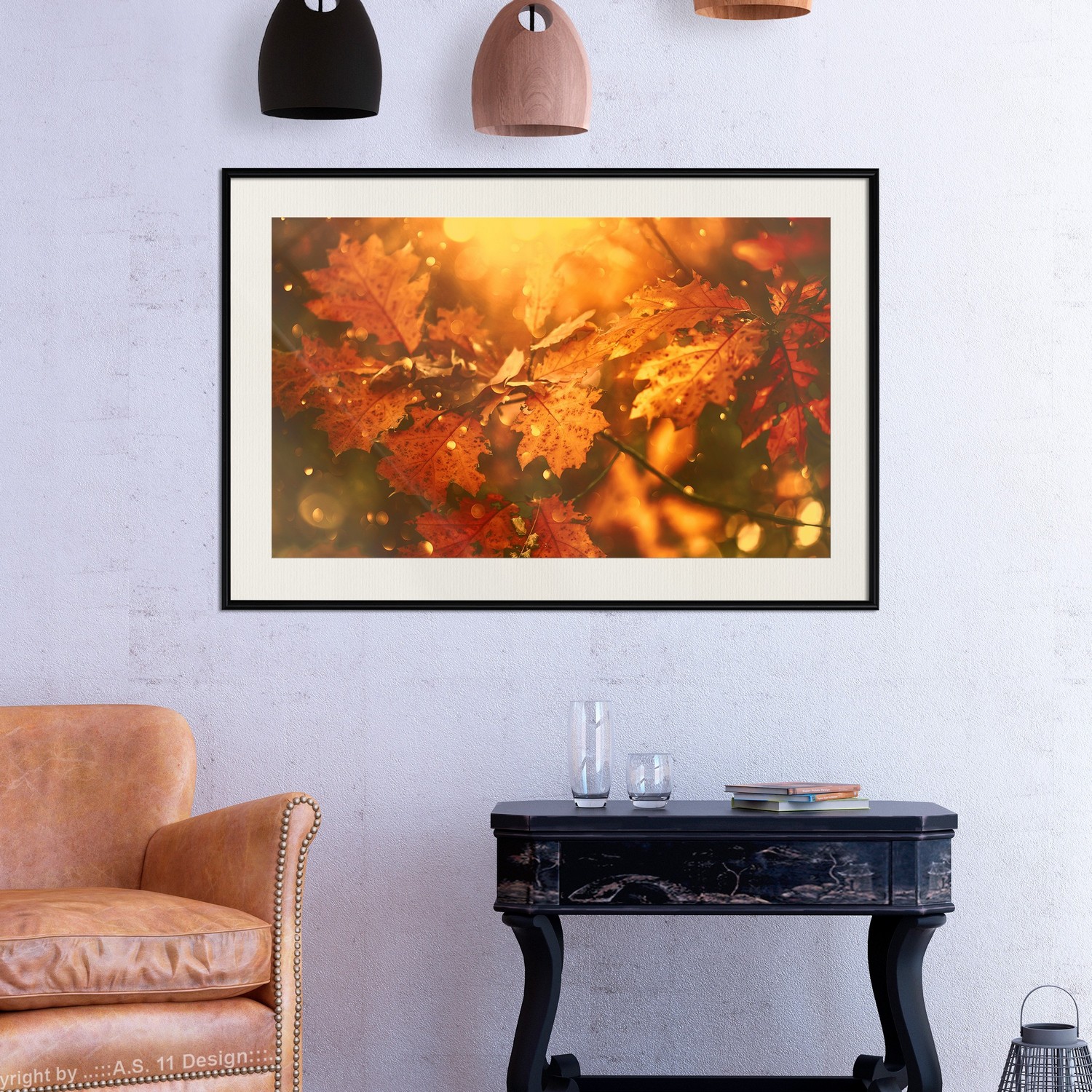 Poster Artgeist Affisch Dancing Leaves