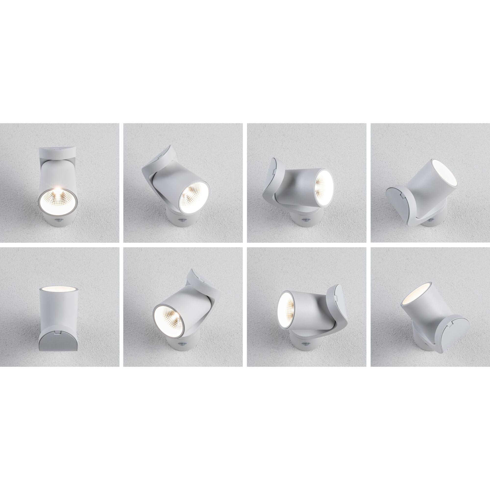 Fasadbelysning LED Paulmann Cuff med Skymningsstyrd rörelsedetektor IP44 230V Färg: Vit