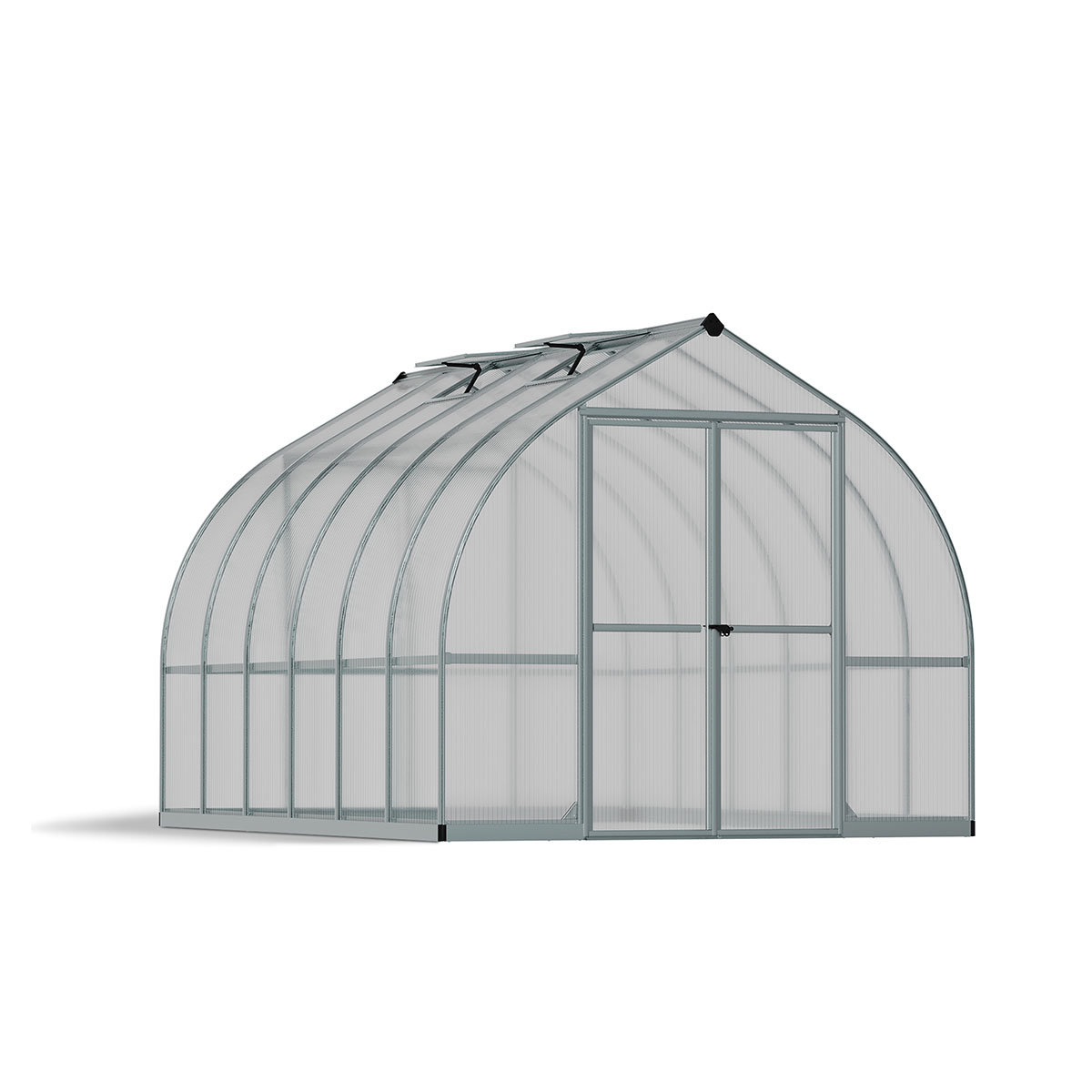 Växthus Canopia by Palram Bella Aluminiumram med UV-Skyddad Polykarbonat & Ventilationsfönster, 8,9 m²