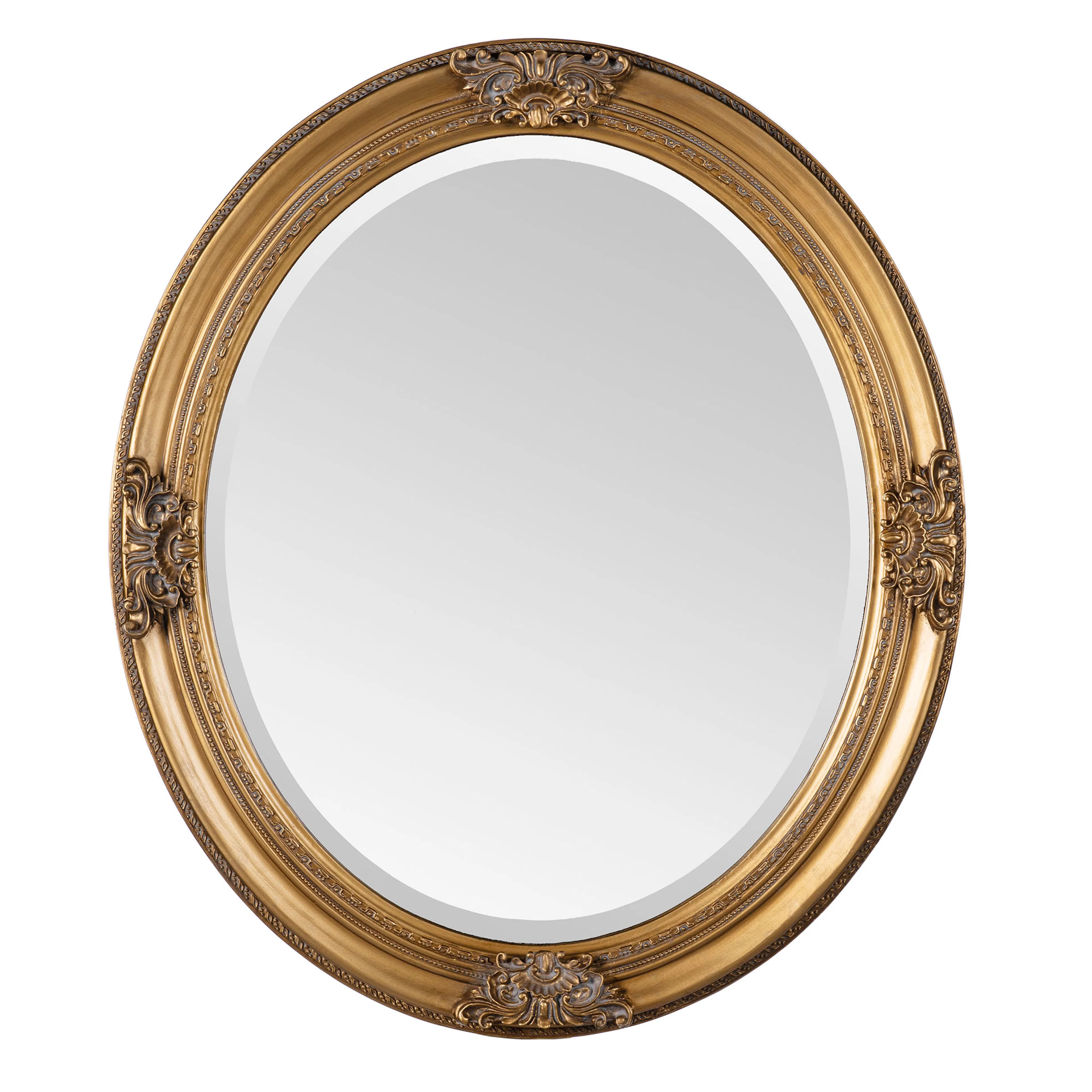 Svart Spegel Rund 61x71cm Victoria Guld