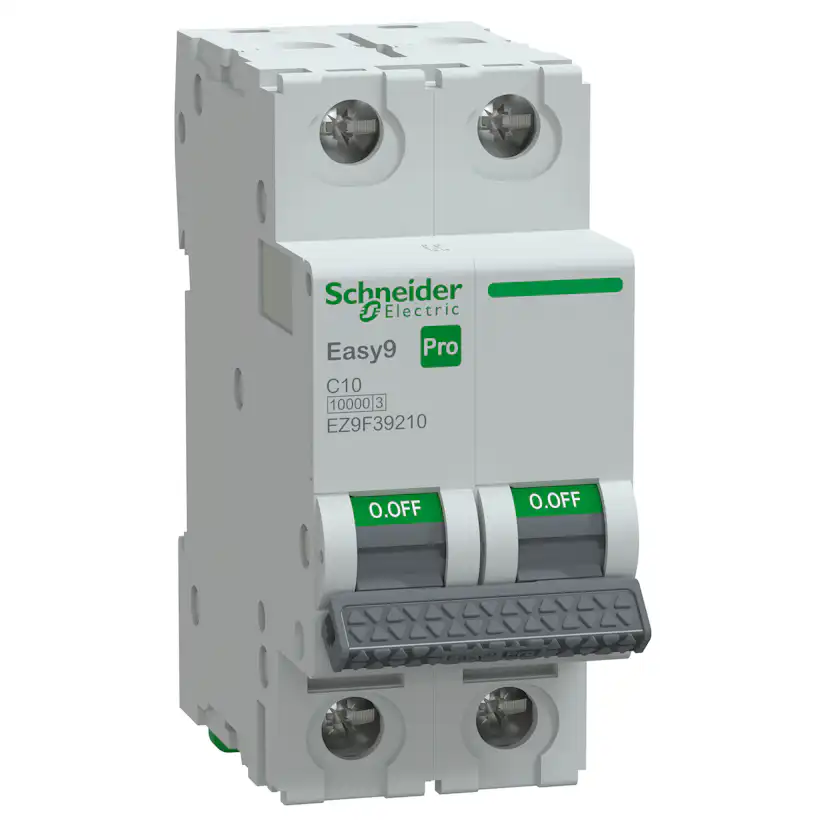 Minibrytare Schneider Electric Easy9 2-polig C-karakteristik 10–16A 10kA