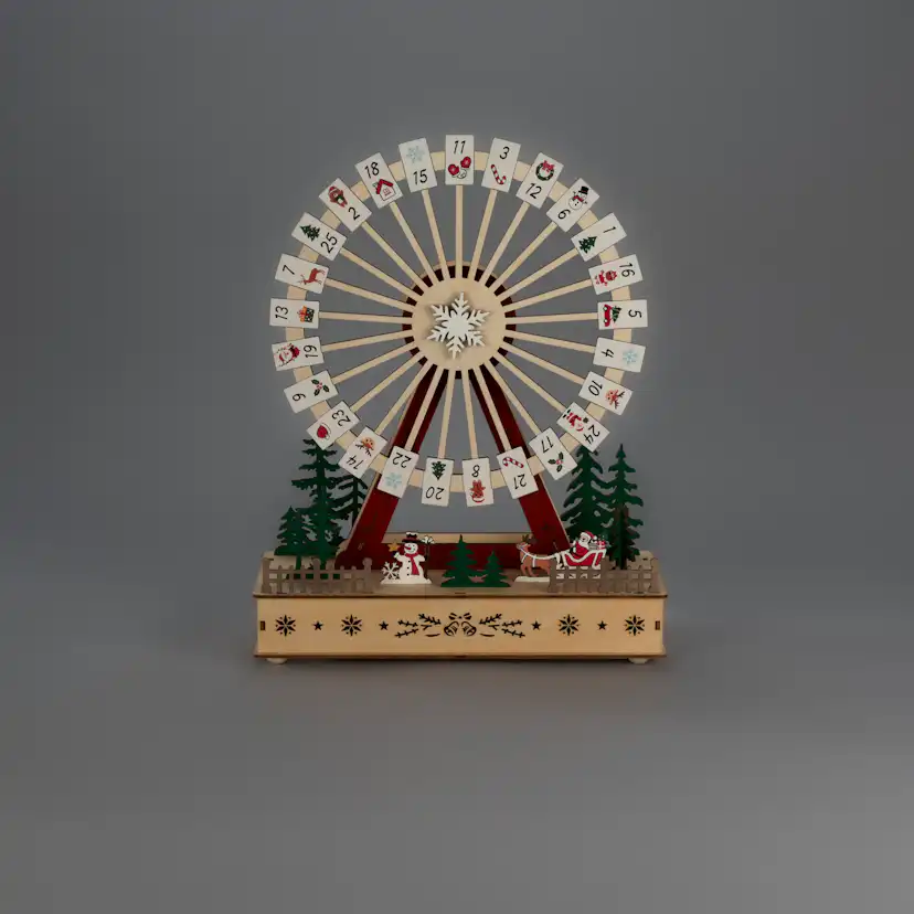 Juldekoration Gnosjö Konstsmide Siluett Kalender LED Batteridriven/USB