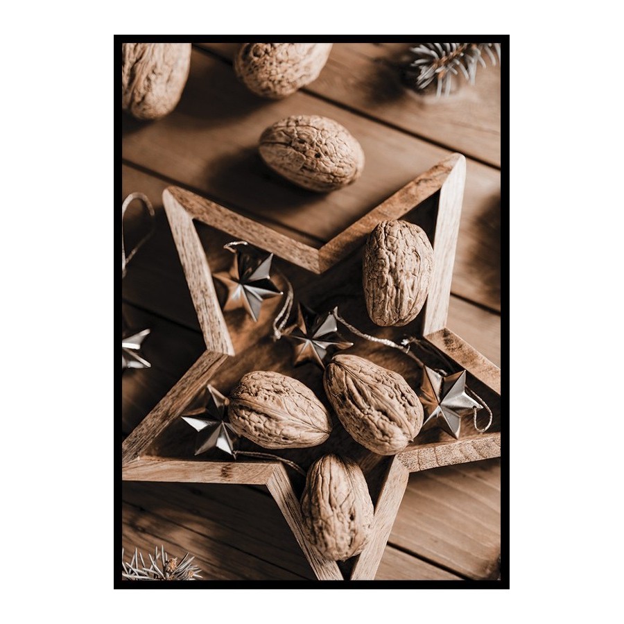 Poster Gallerix Walnuts In Wooden Star