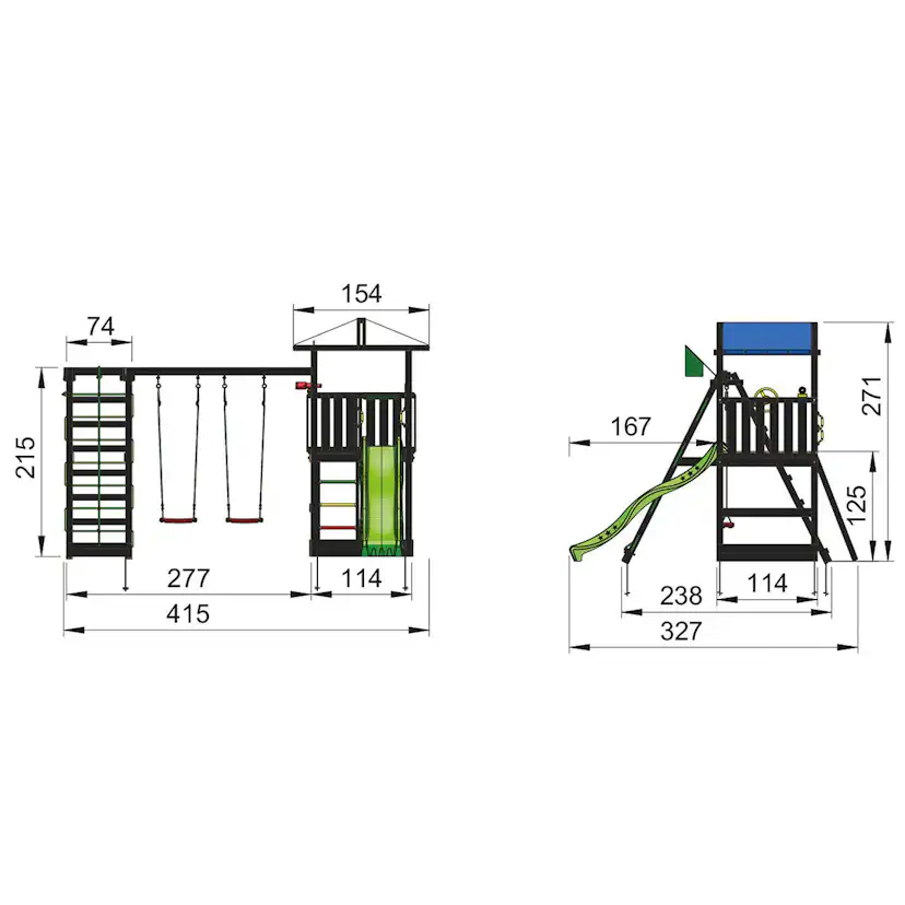 Lektorn Jungle Gym Hut Komplett Inkl Swing Module Xtra