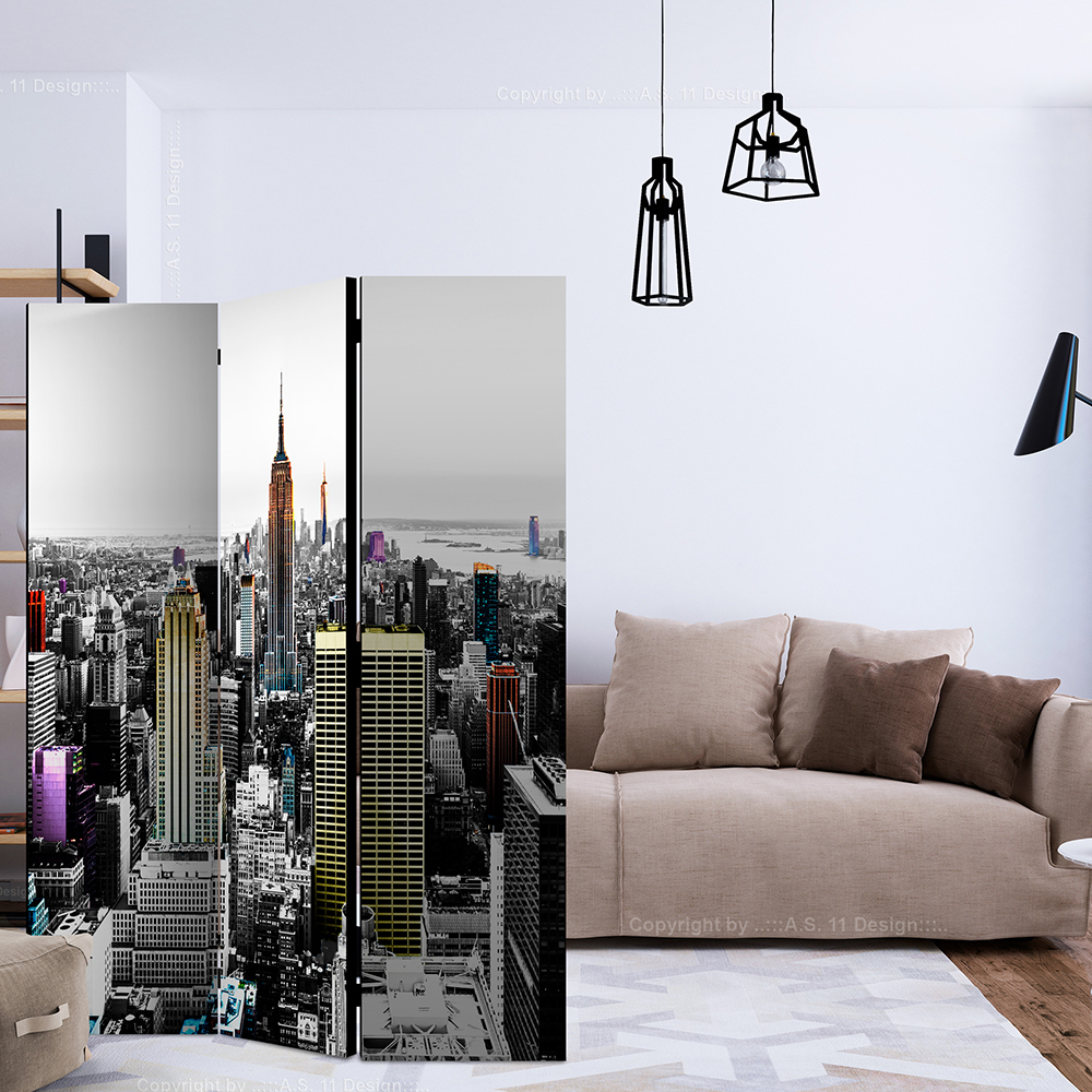 Rumsavdelare Skärmvägg Arkiio Iridescent Skyscrapers 135x172 cm