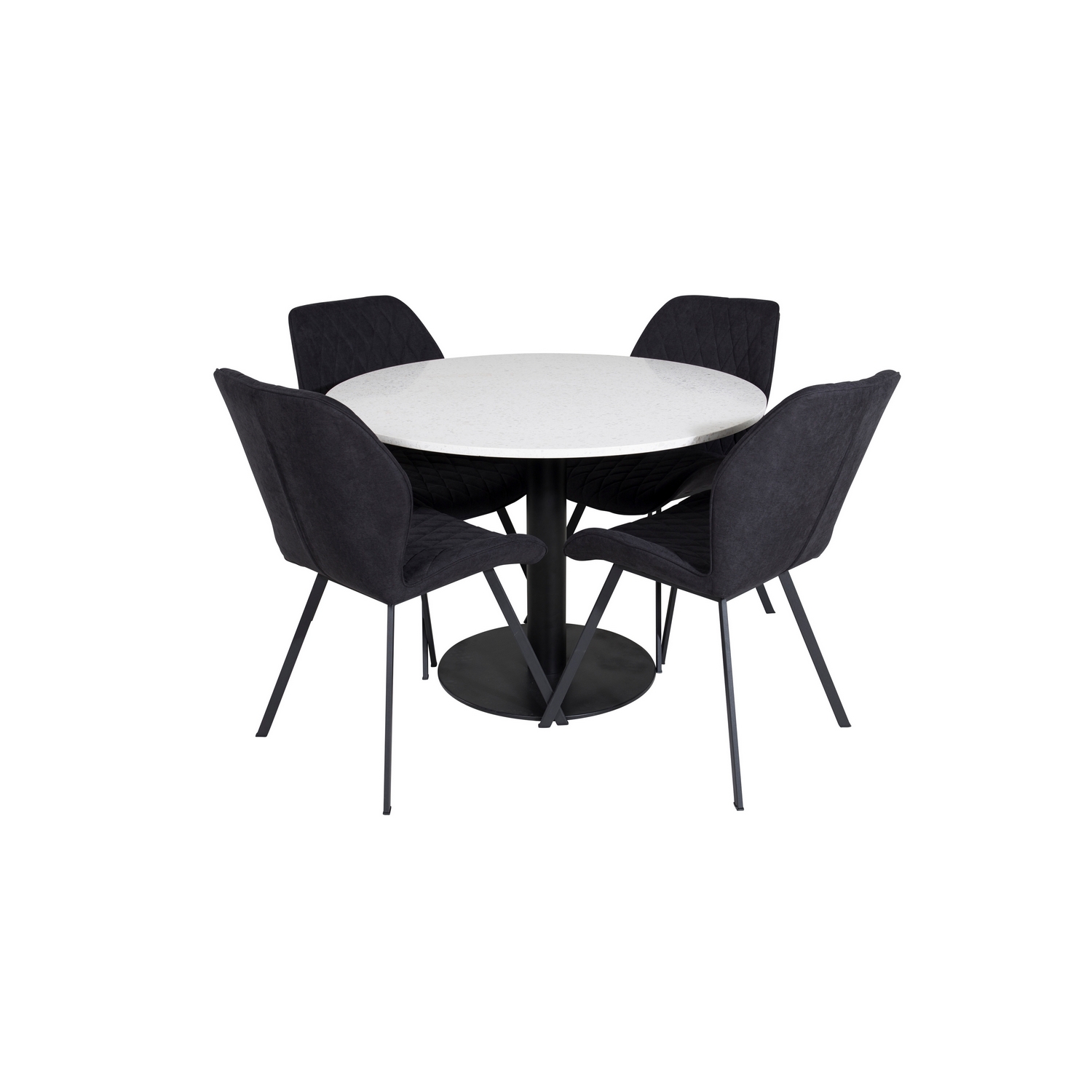 Matgrupp Venture Home Roxanna med 4 Geneva Stolar Runt