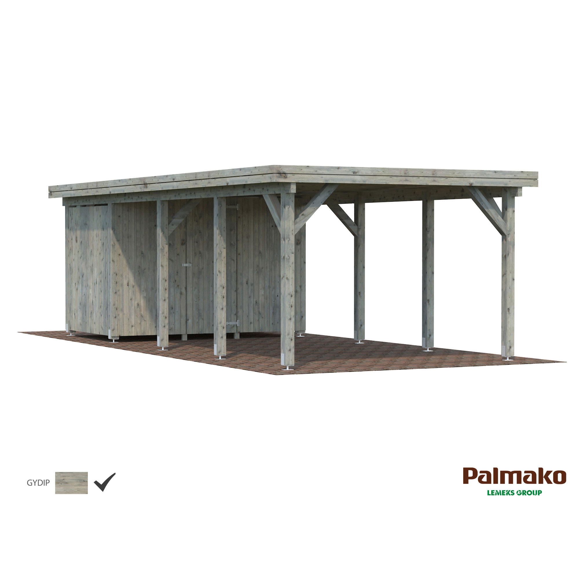 Förråd Palmako 5,8 m2 tillbehör till Carport Karl