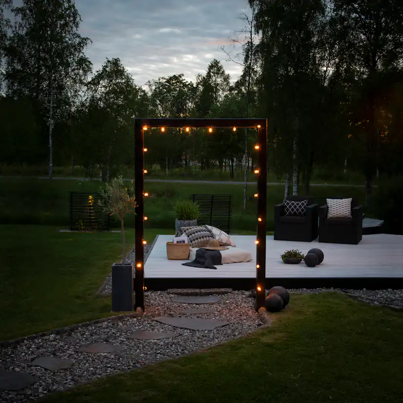 Tilläggsslinga Gnosjö Konstsmide till Partyslinga Startset E27 20st LED-lampor Amber