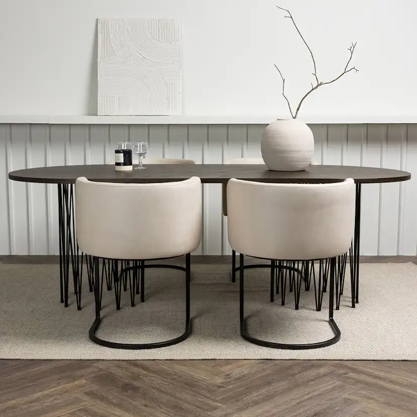 Matgrupp furniture/fashion Stone med 4 Simrishamn Stolar