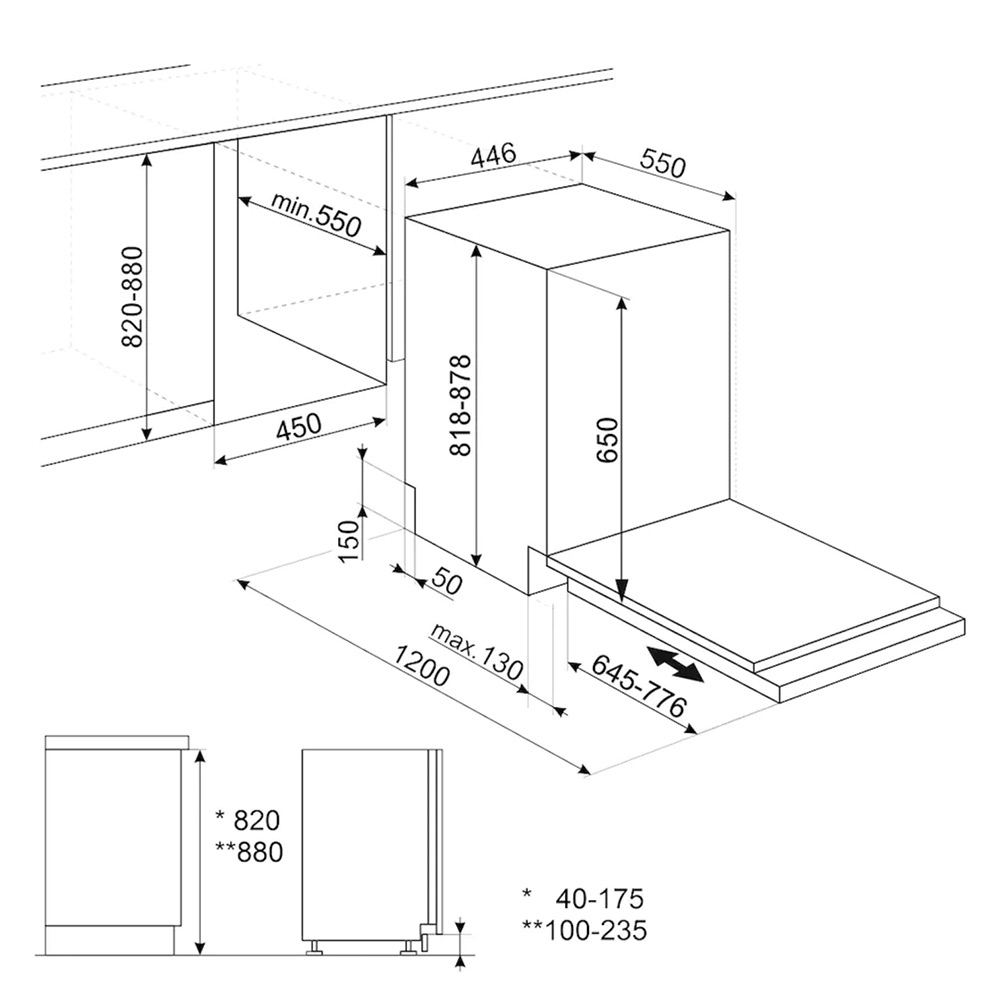 Diskmaskin Smeg ST4522IN