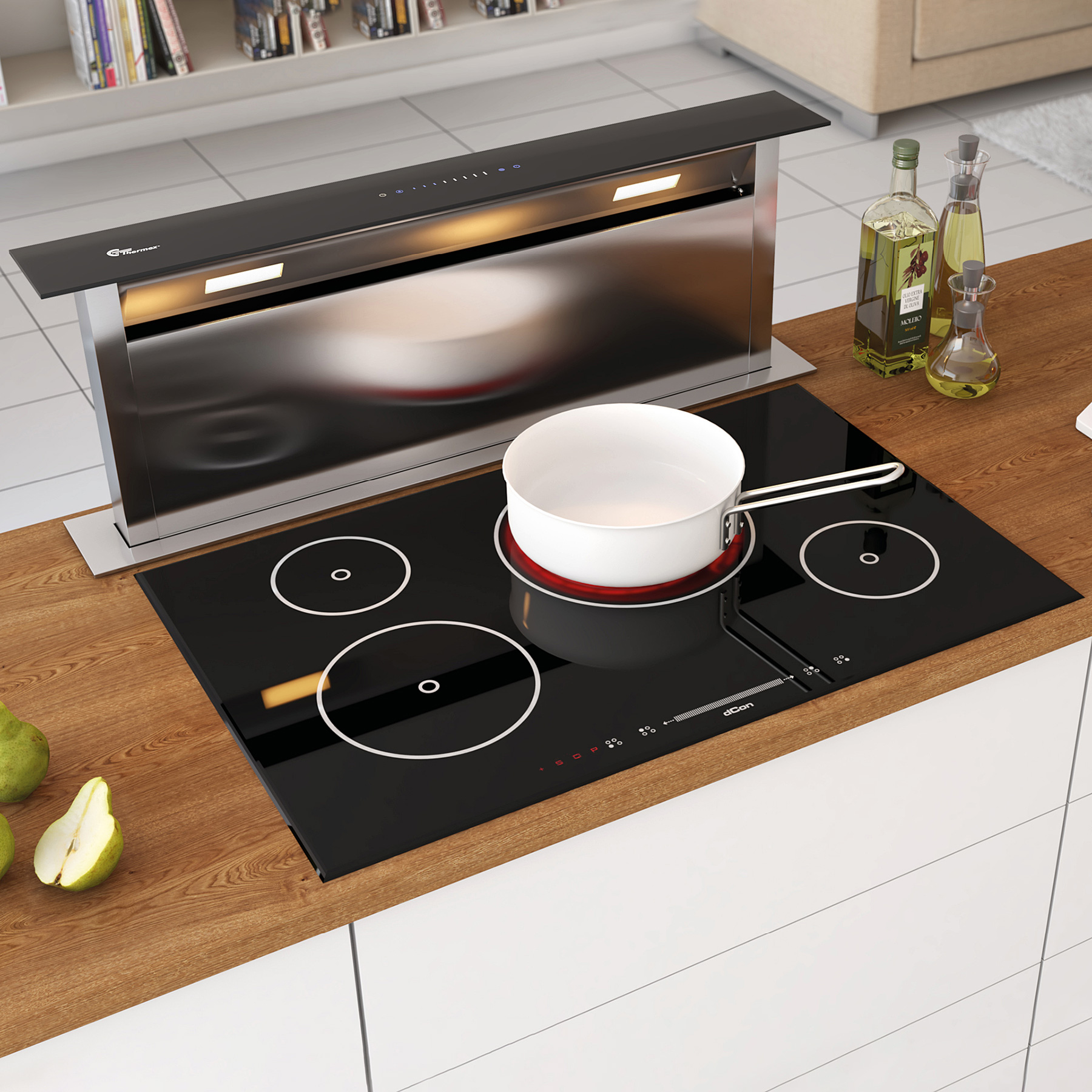 Trent bänkmodell 88 cm rostfri/glastouch B: 880 mm