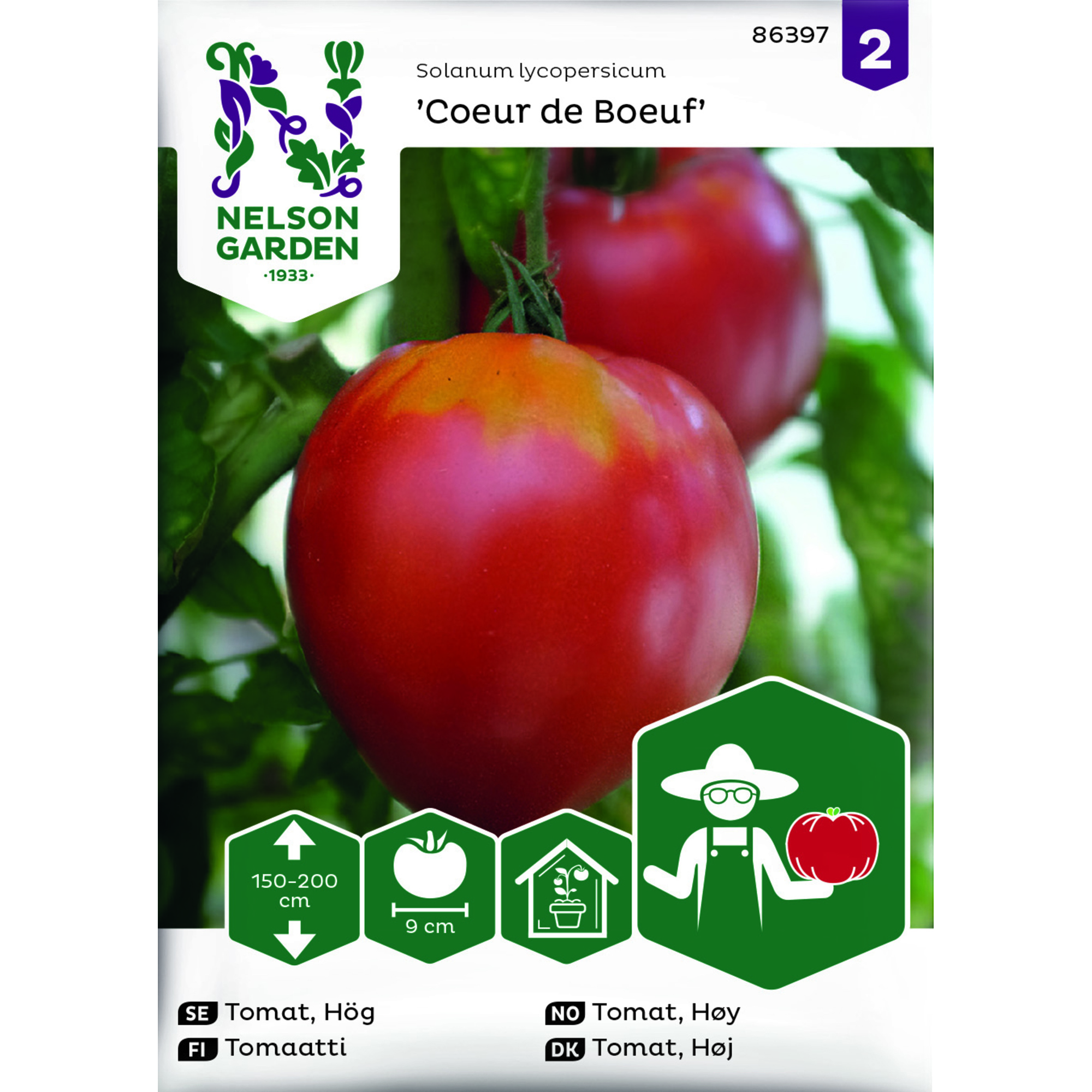 Frö Nelson Garden Tomat Hög Coeur de Boeuf