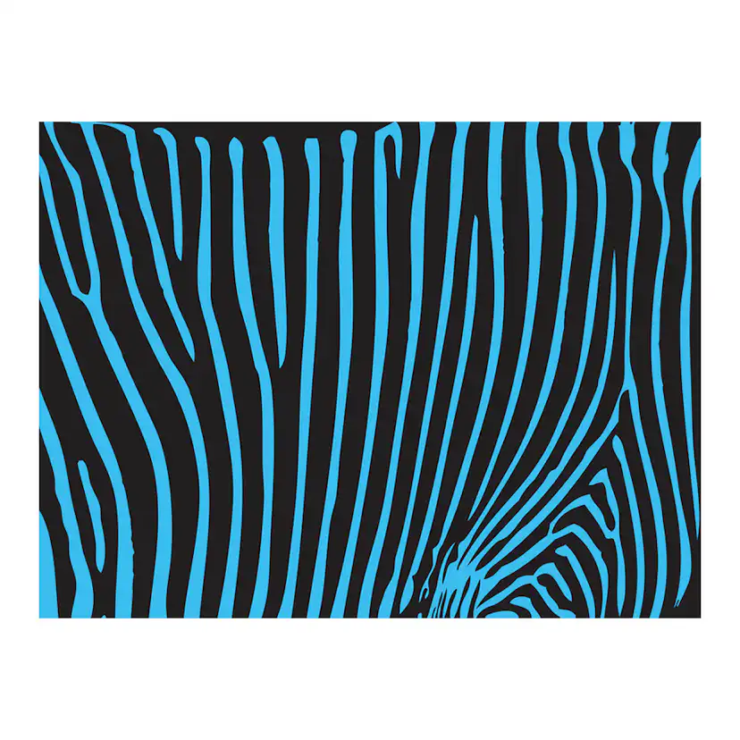 Zebra pattern (turkos) 200x154 Storlek: 200x154 cm