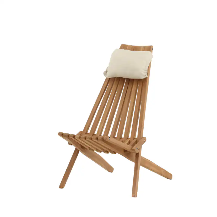 Loungestol Venture Home Kenya Utomhus, Klassisk Trästol i Teak