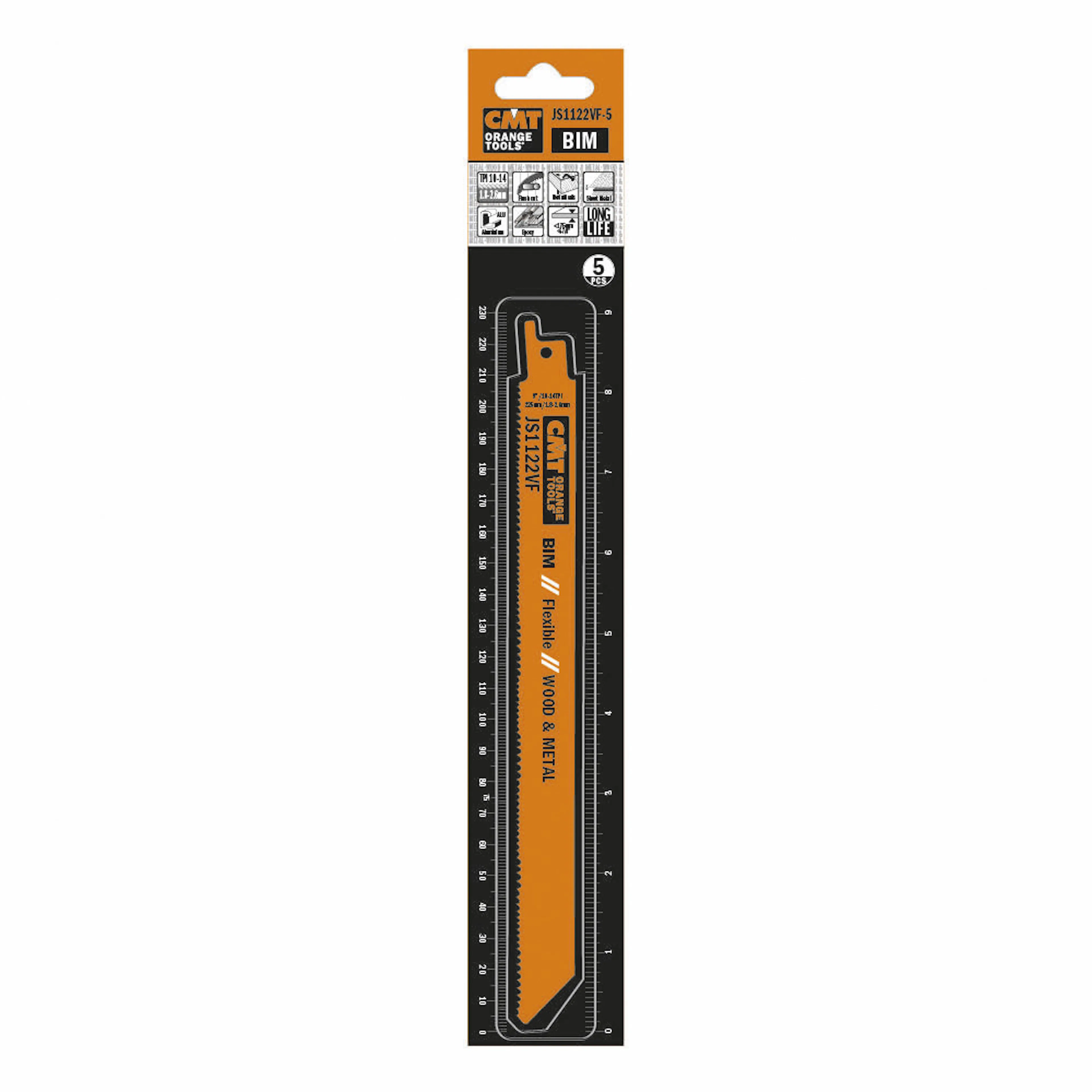 Tigersågblad CMT Orange Tools Trä/metall 225mm BIM Flex 5 st